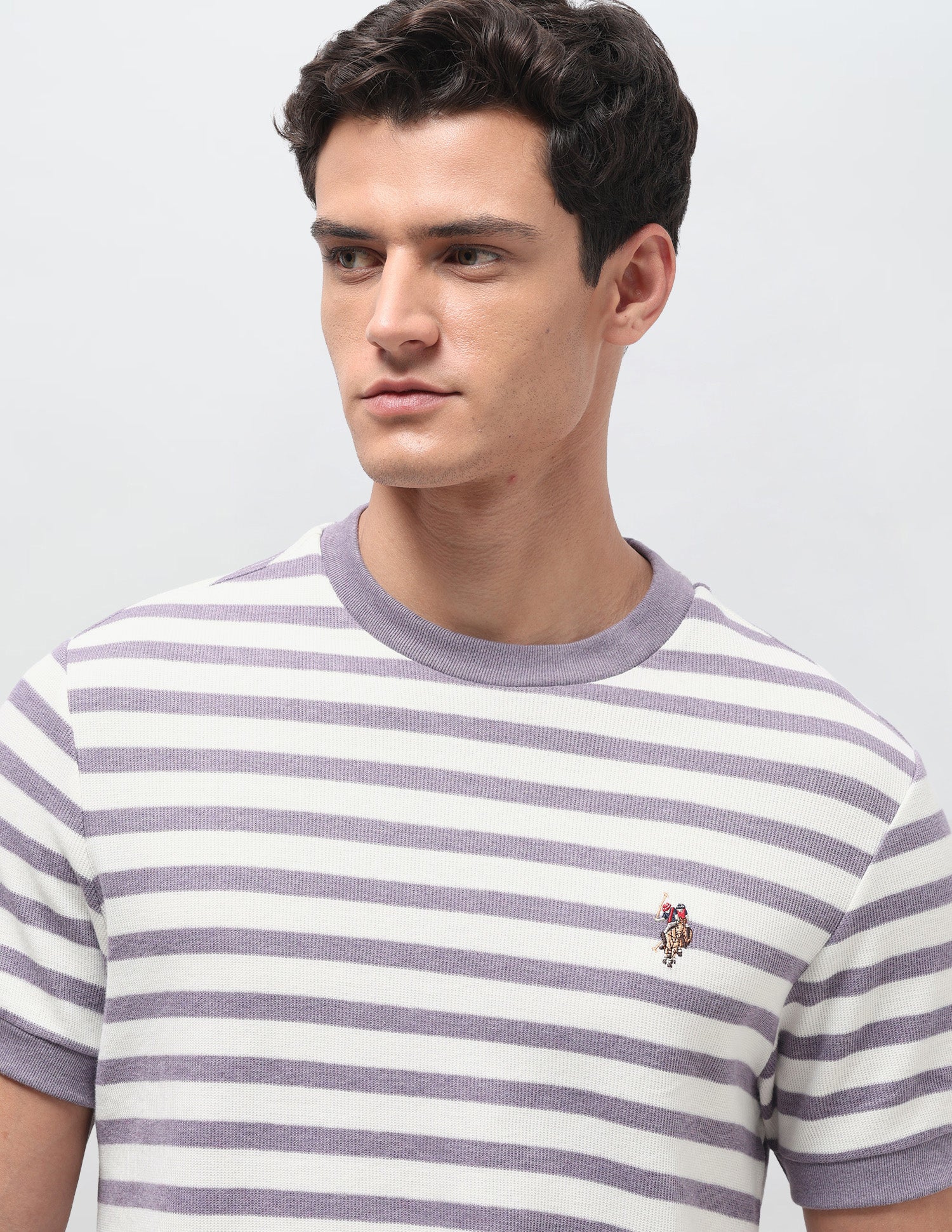 Horizontal Striped Slim Fit T-Shirt - Image 7