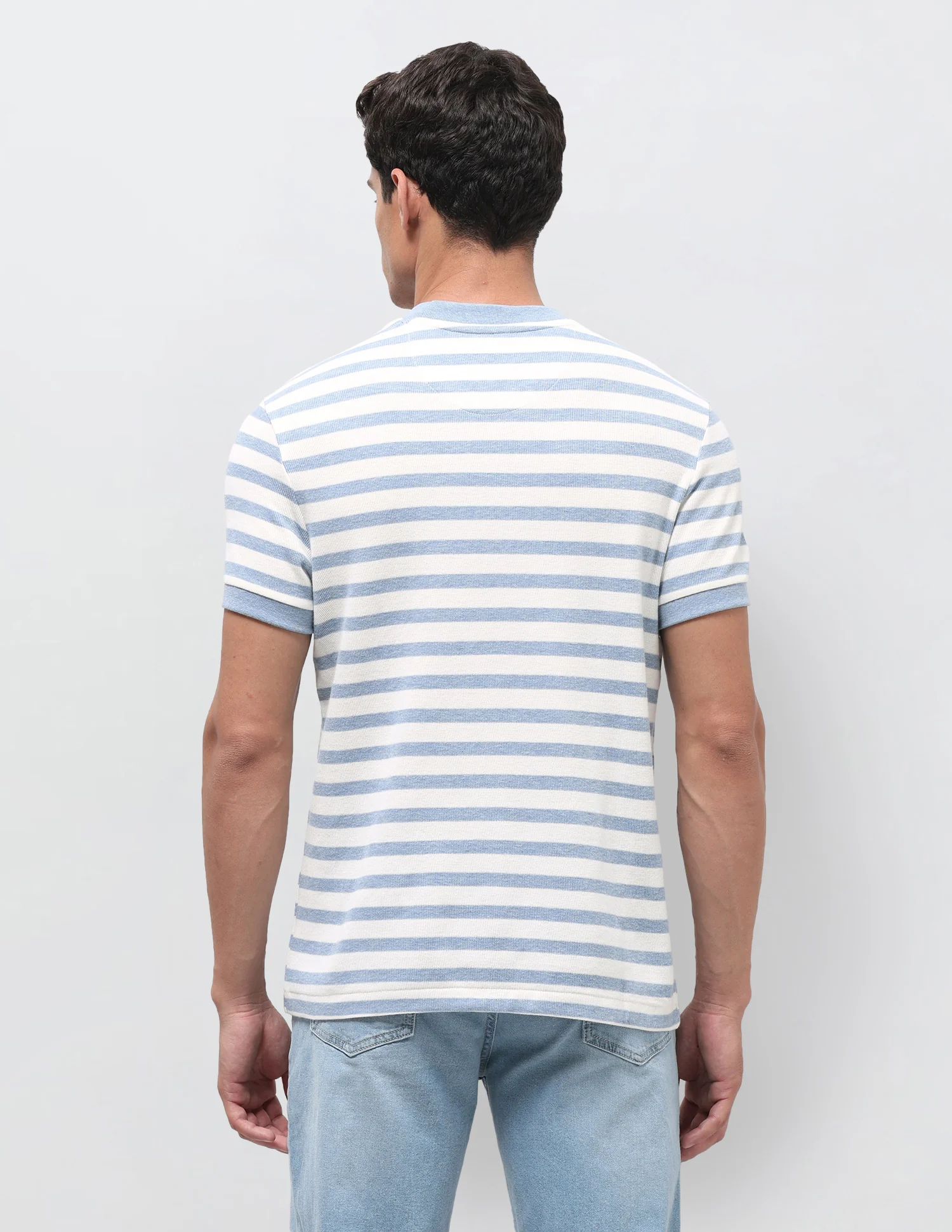 Horizontal Striped Slim Fit T-Shirt - Image 5