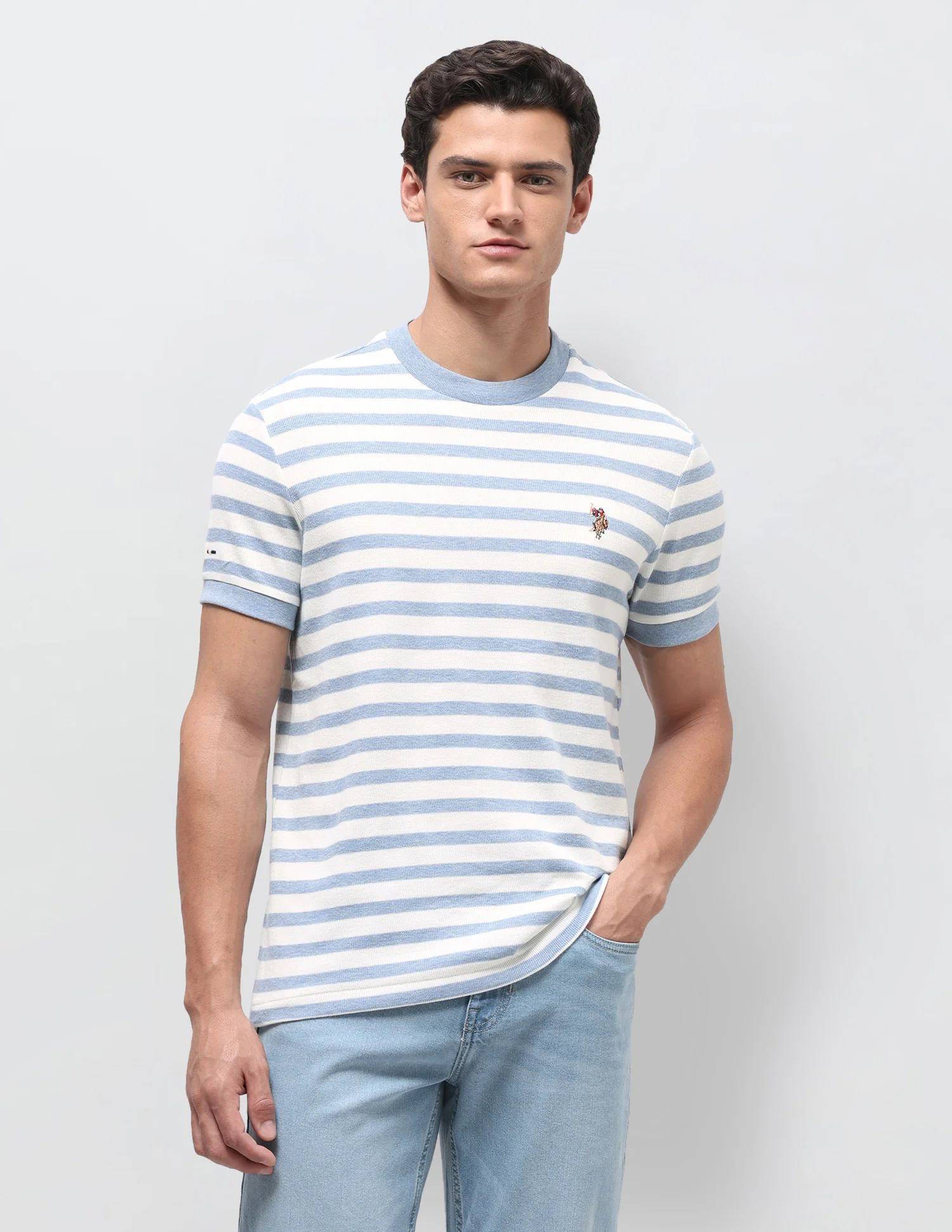 Horizontal Striped Slim Fit T-Shirt - Image 6