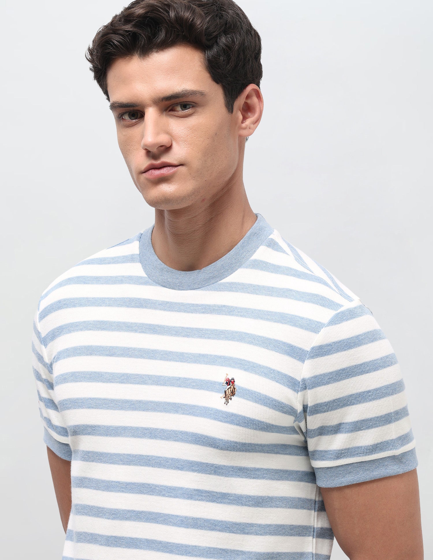 Horizontal Striped Slim Fit T-Shirt - Image 7