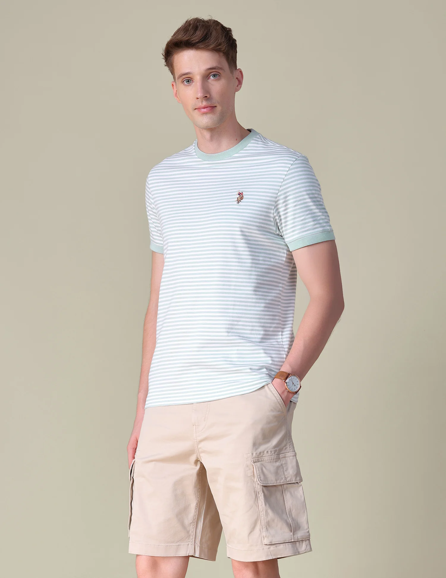 Horizontal Striped Slim Fit T-Shirt - Image 4