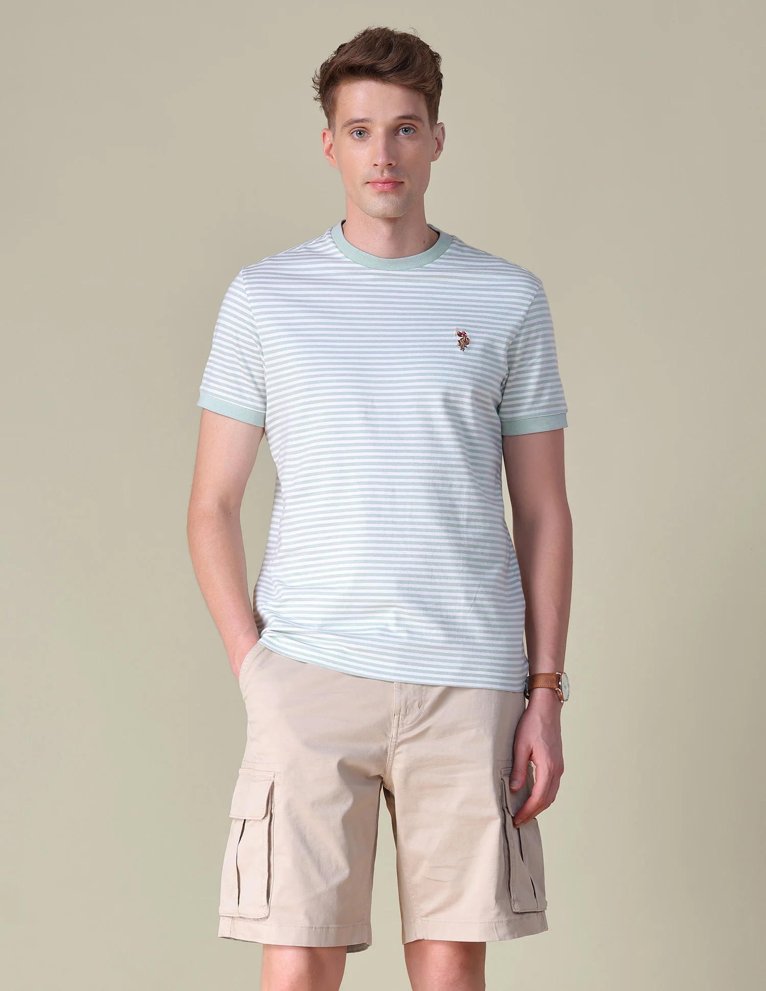 Horizontal Striped Slim Fit T-Shirt - Image 6