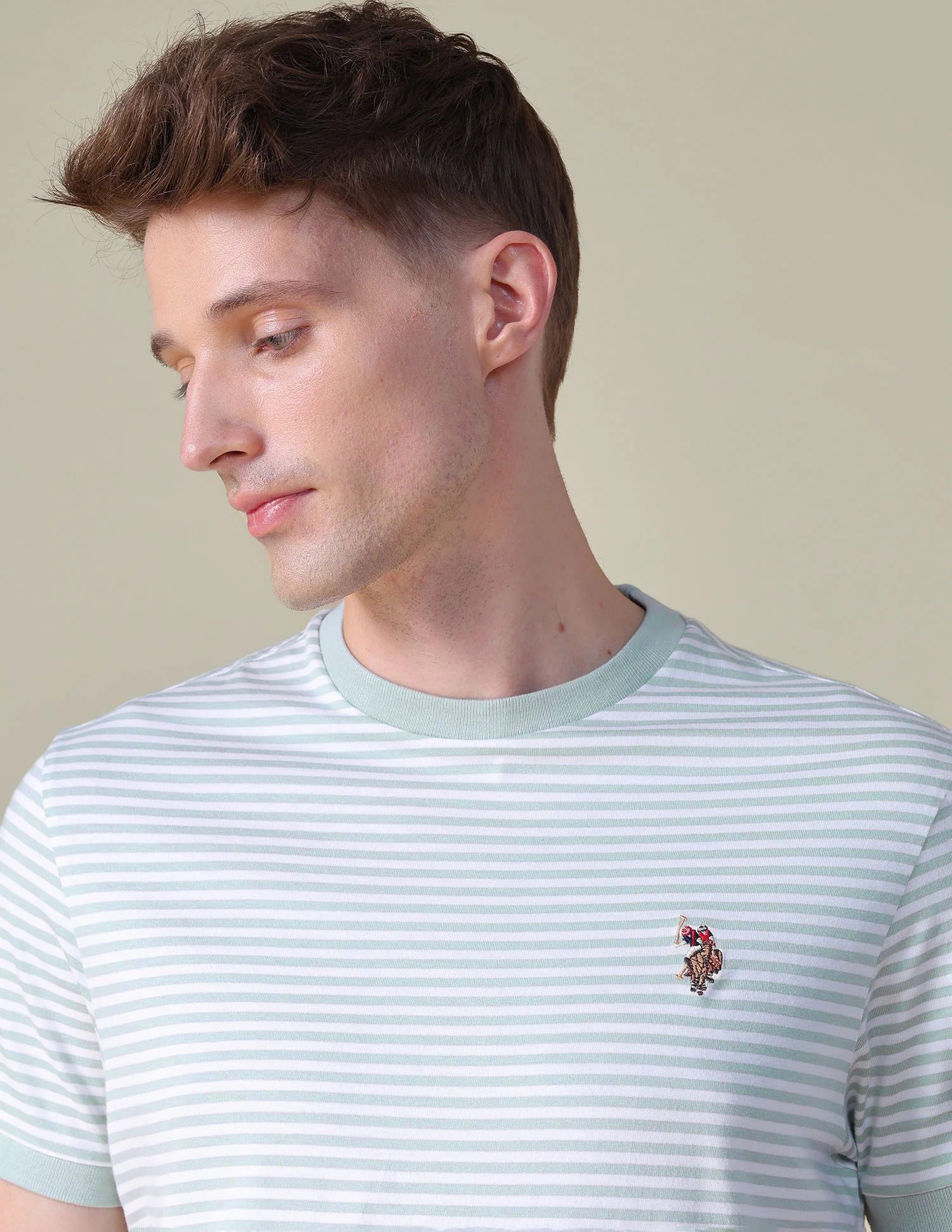 Horizontal Striped Slim Fit T-Shirt - Image 7
