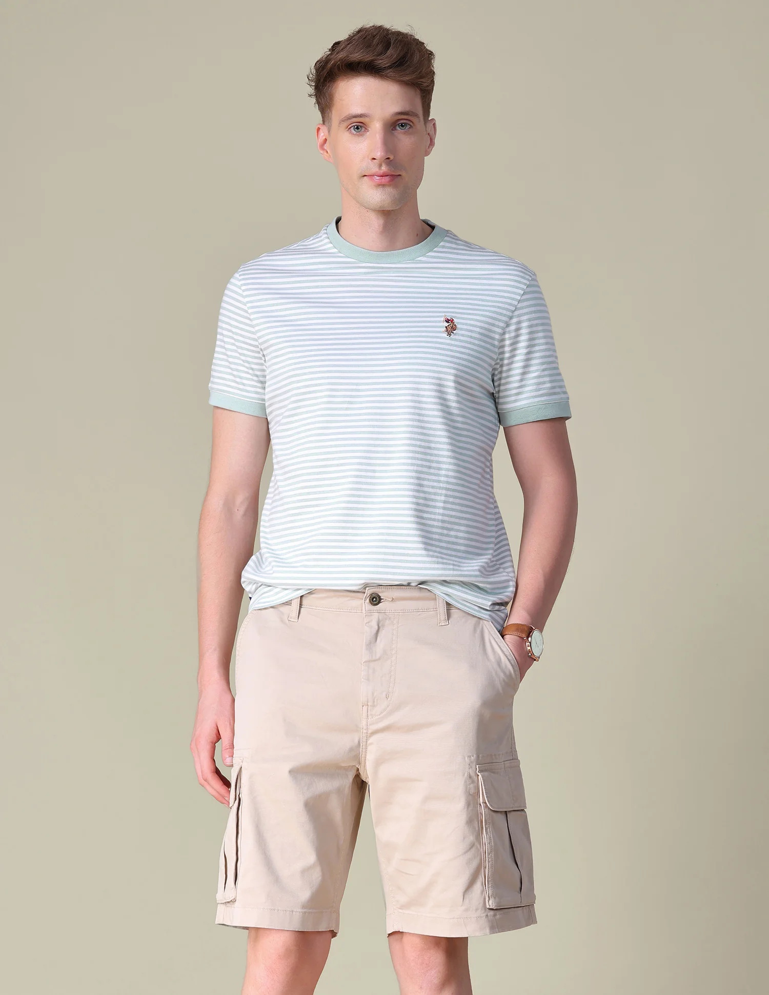 Horizontal Striped Slim Fit T-Shirt - Image 8