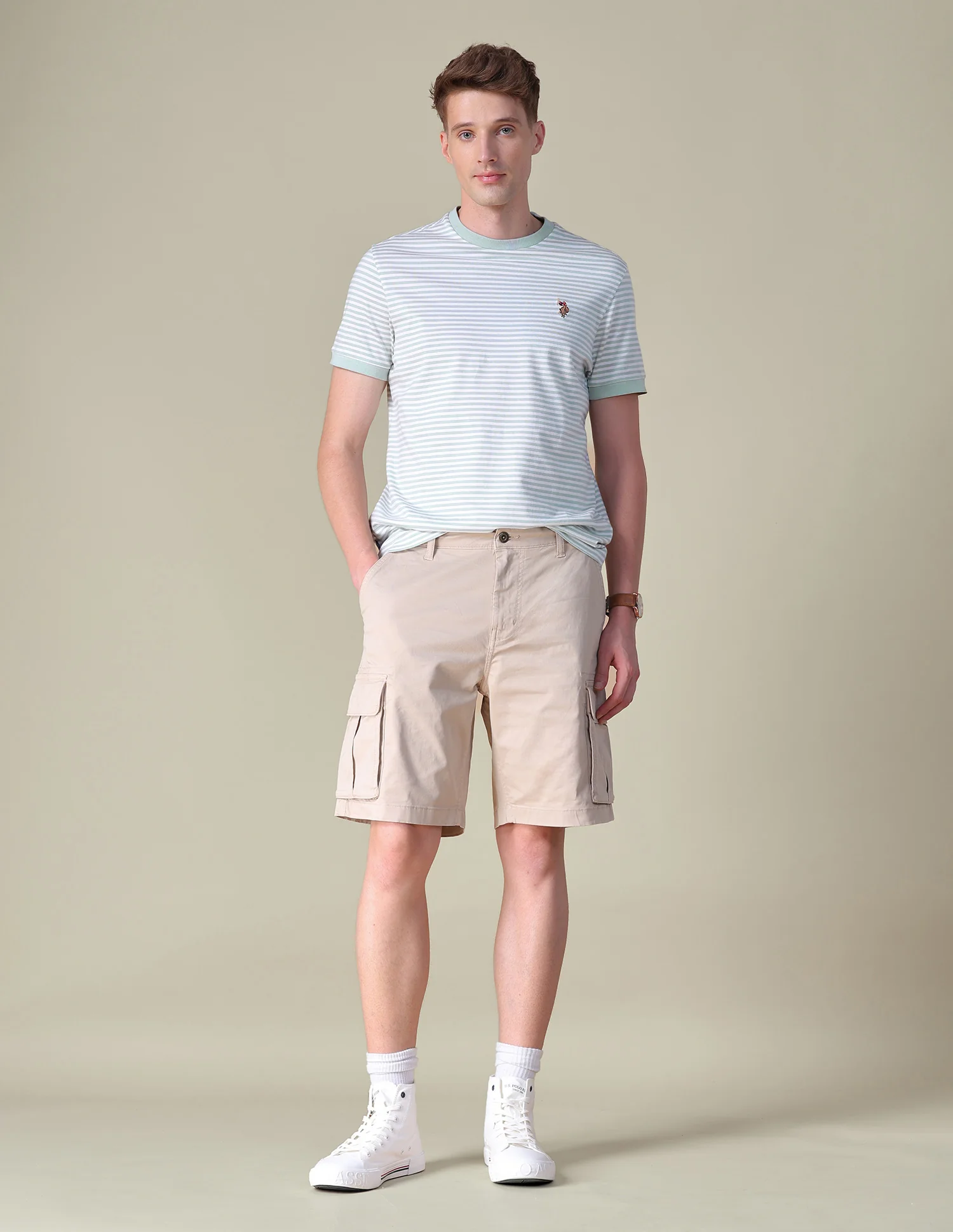 Horizontal Striped Slim Fit T-Shirt - Image 9