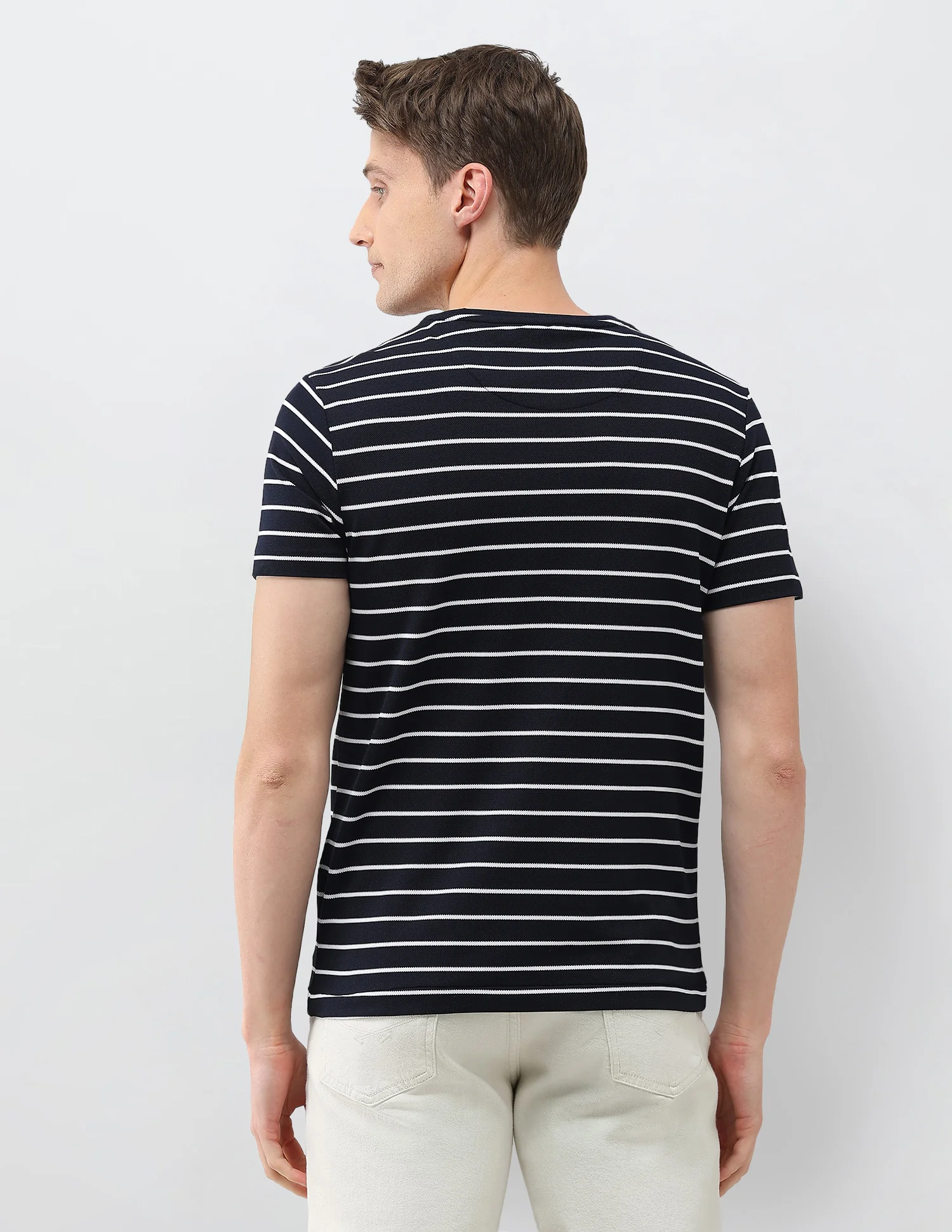 Horizontal Striped Slim Fit T-Shirt - Image 5