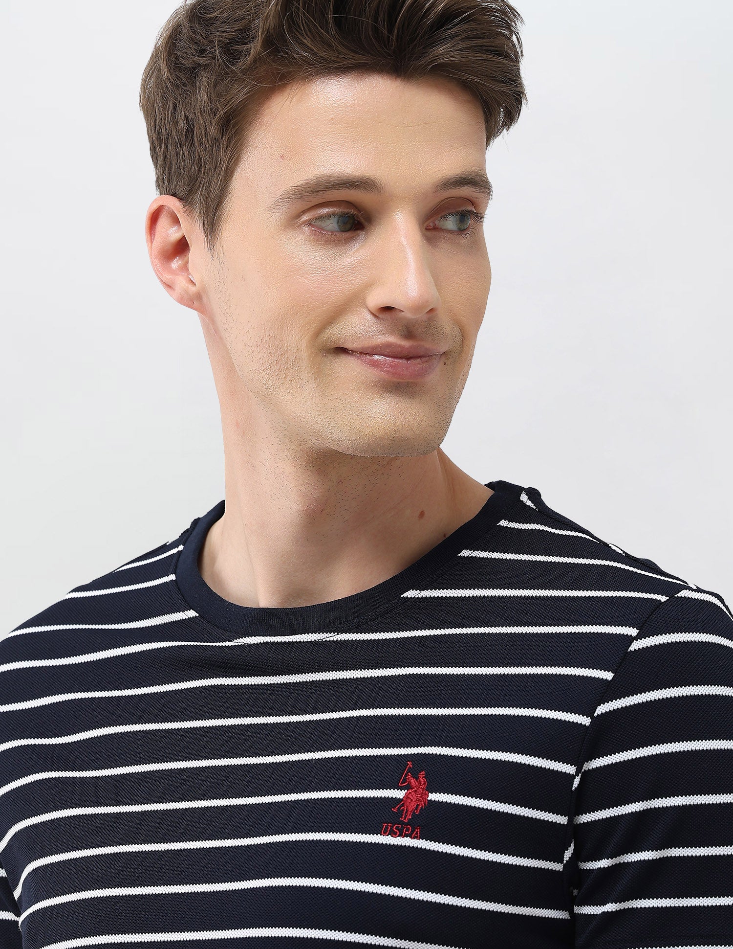 Horizontal Striped Slim Fit T-Shirt - Image 7