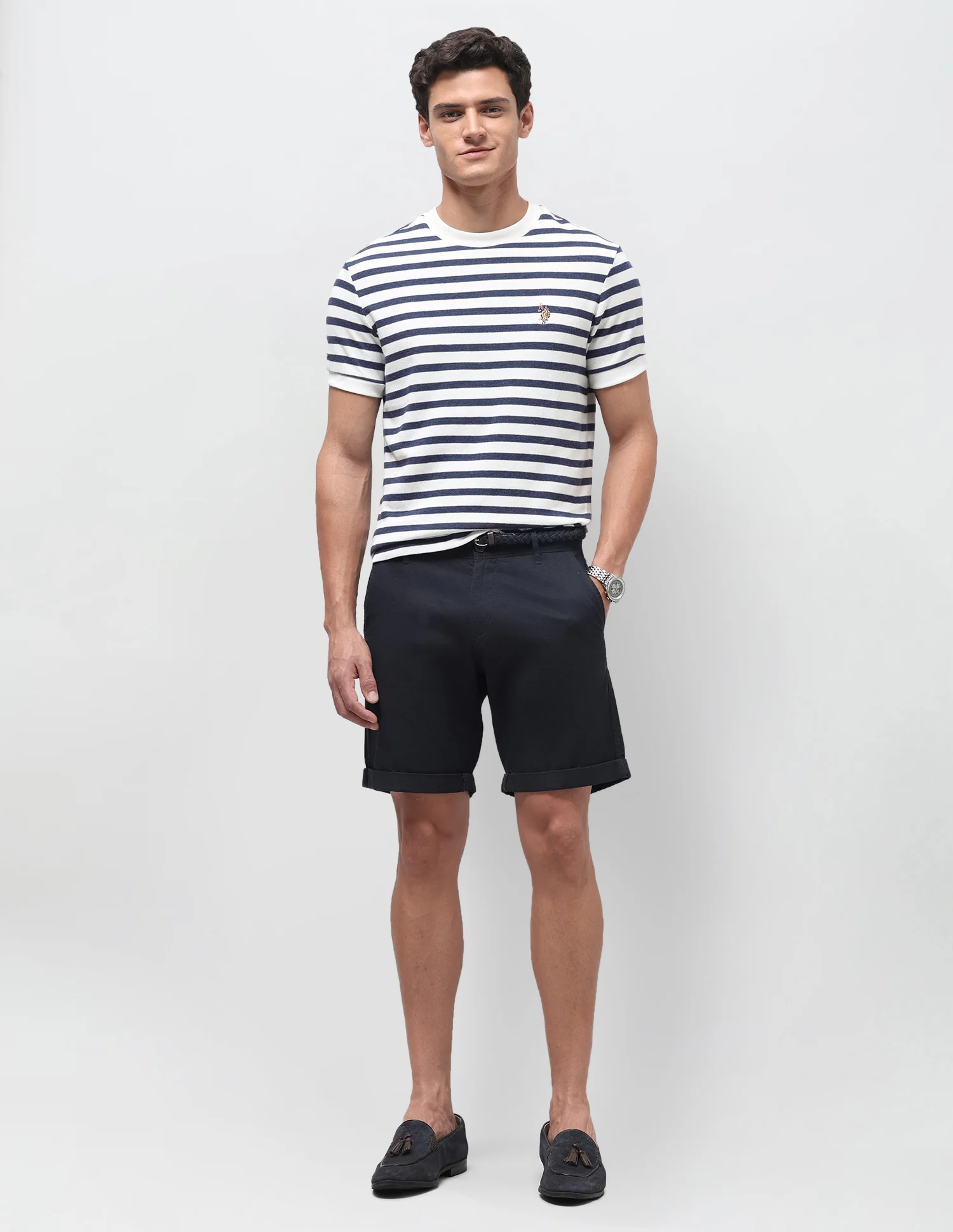 Horizontal Striped Slim Fit T-Shirt - Image 3