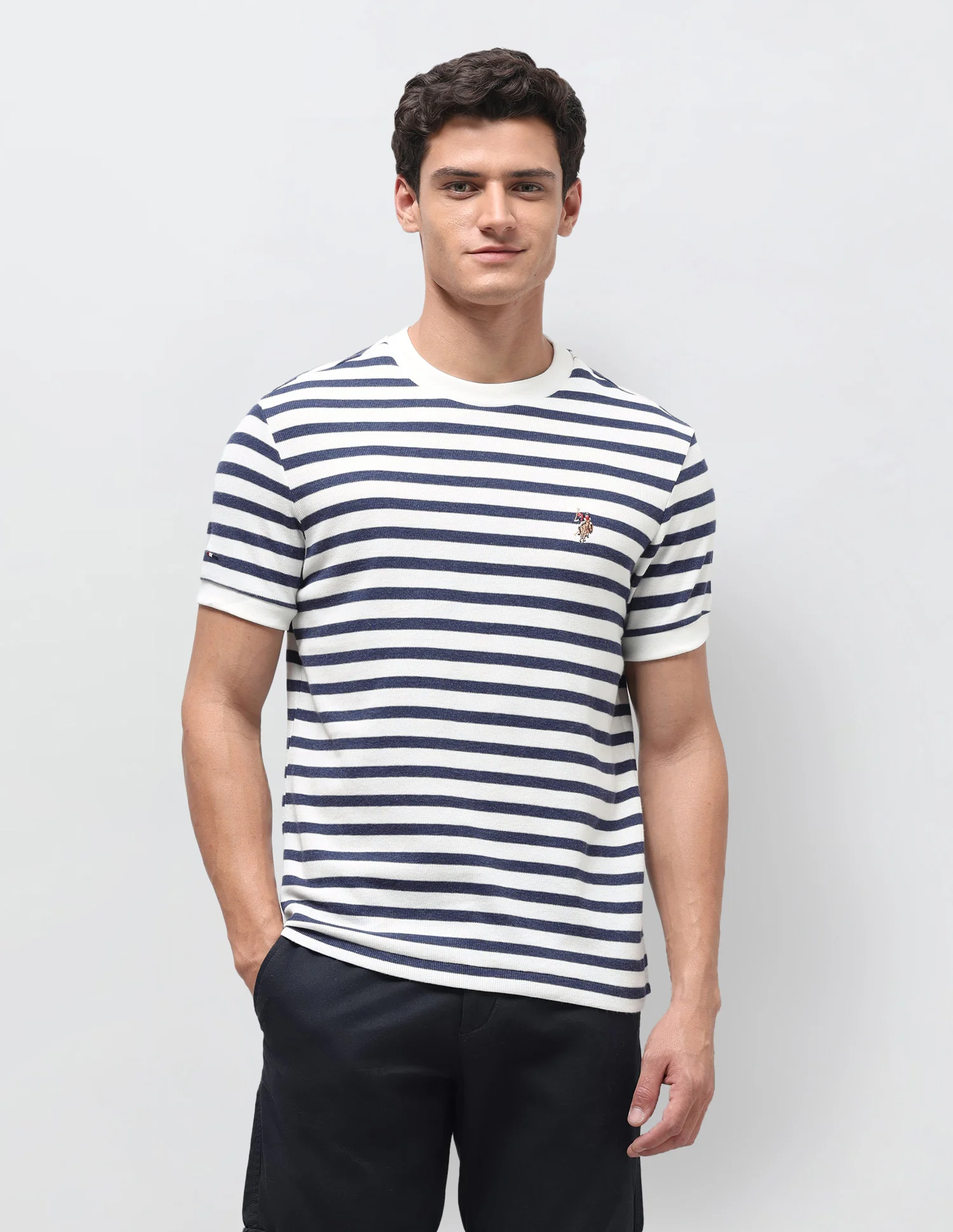 Horizontal Striped Slim Fit T-Shirt - Image 6