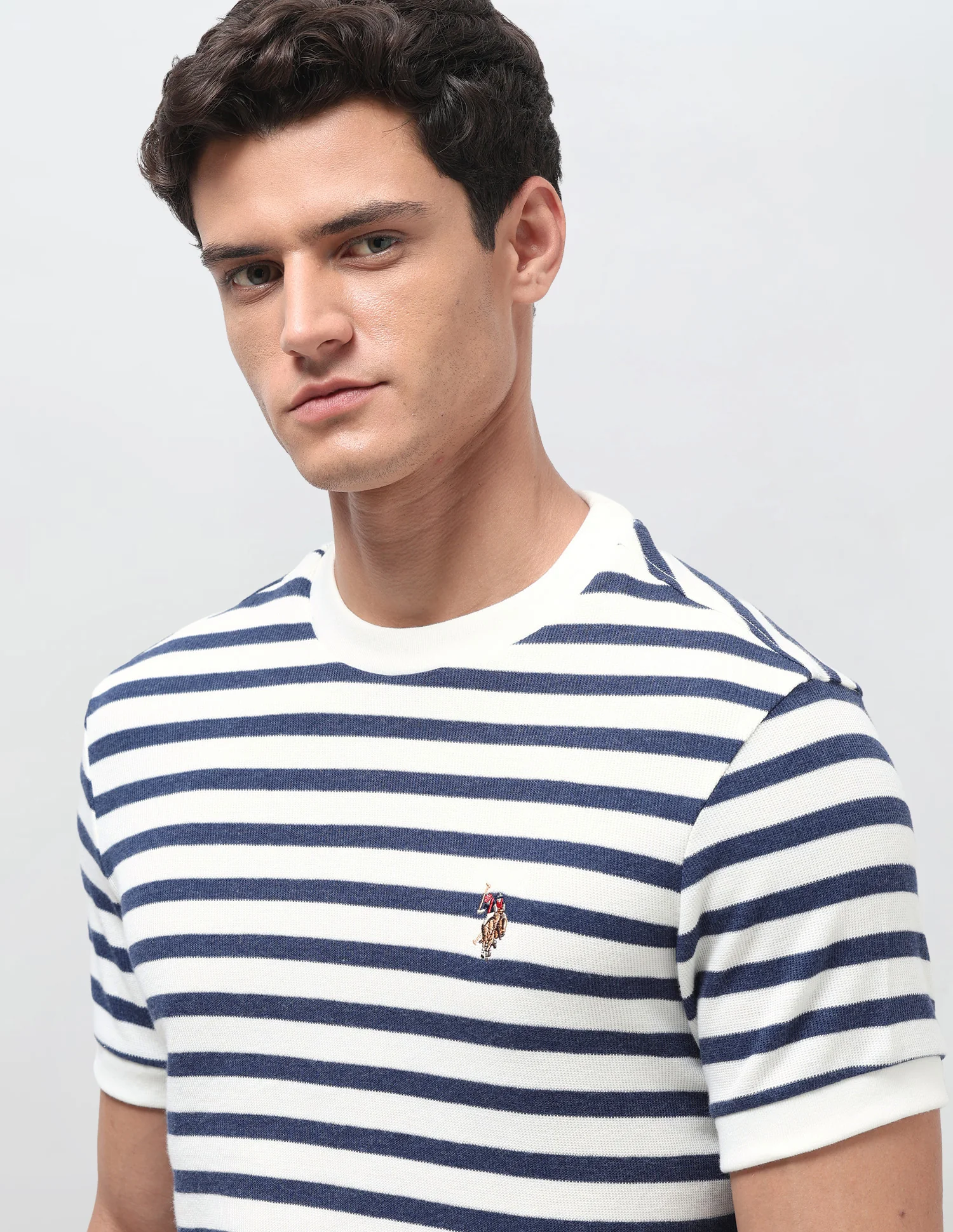 Horizontal Striped Slim Fit T-Shirt - Image 7