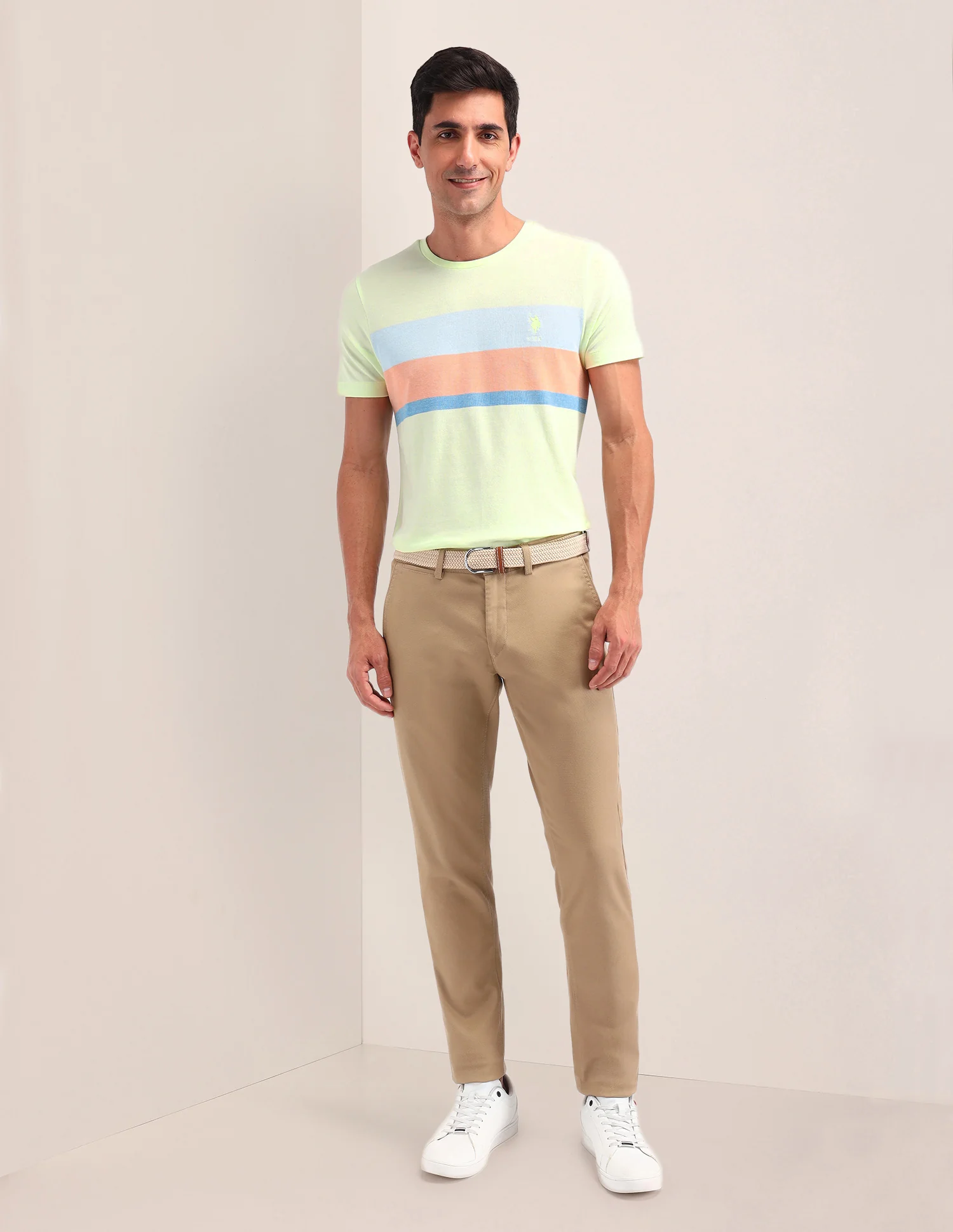 Horizontal Striped Slim Fit T-Shirt - Image 3