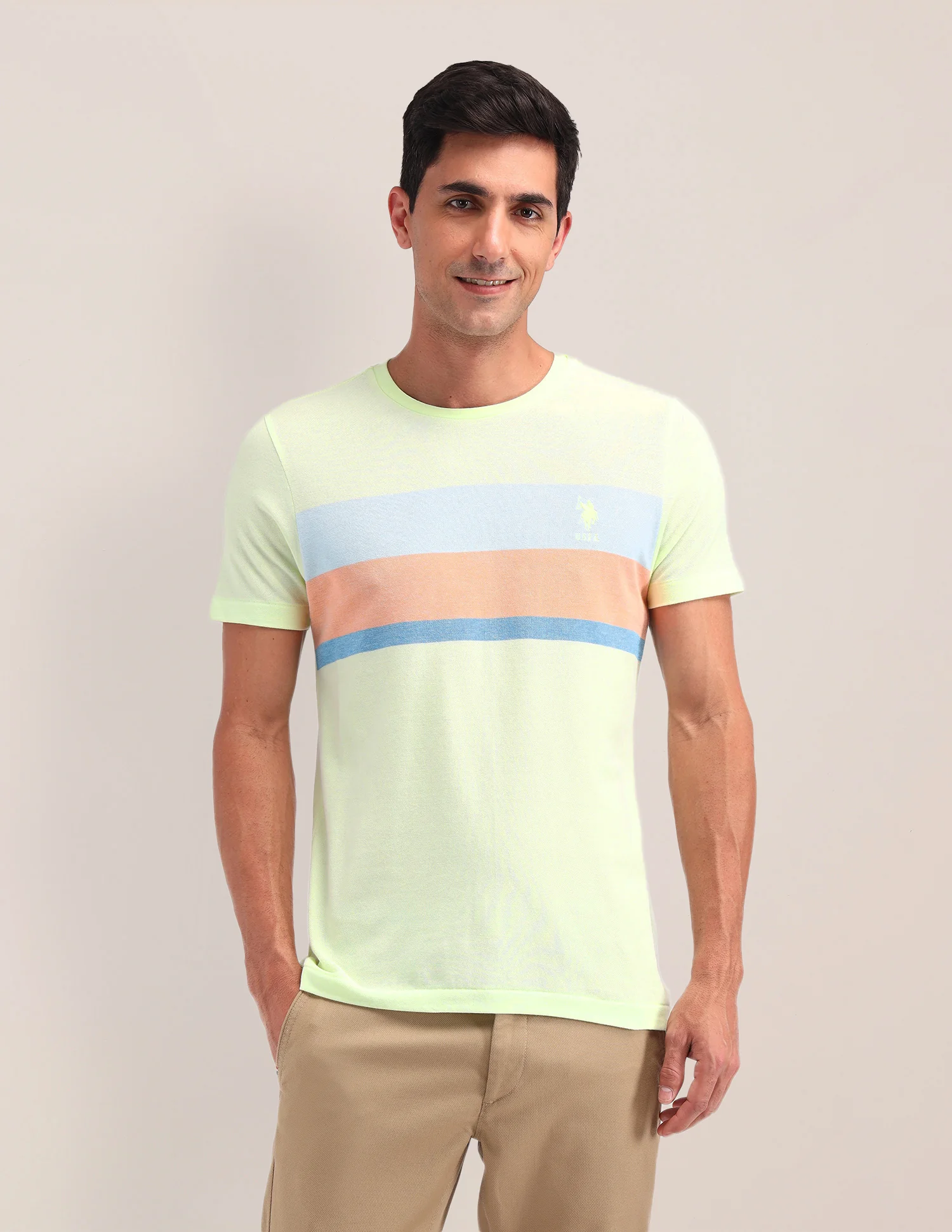 Horizontal Striped Slim Fit T-Shirt - Image 6