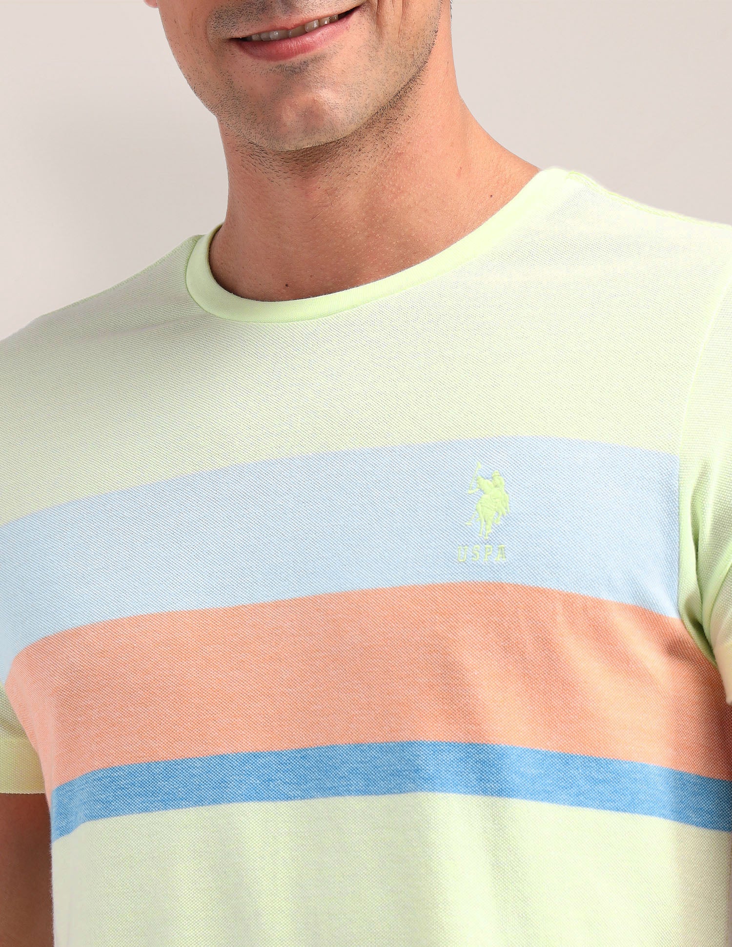 Horizontal Striped Slim Fit T-Shirt - Image 7