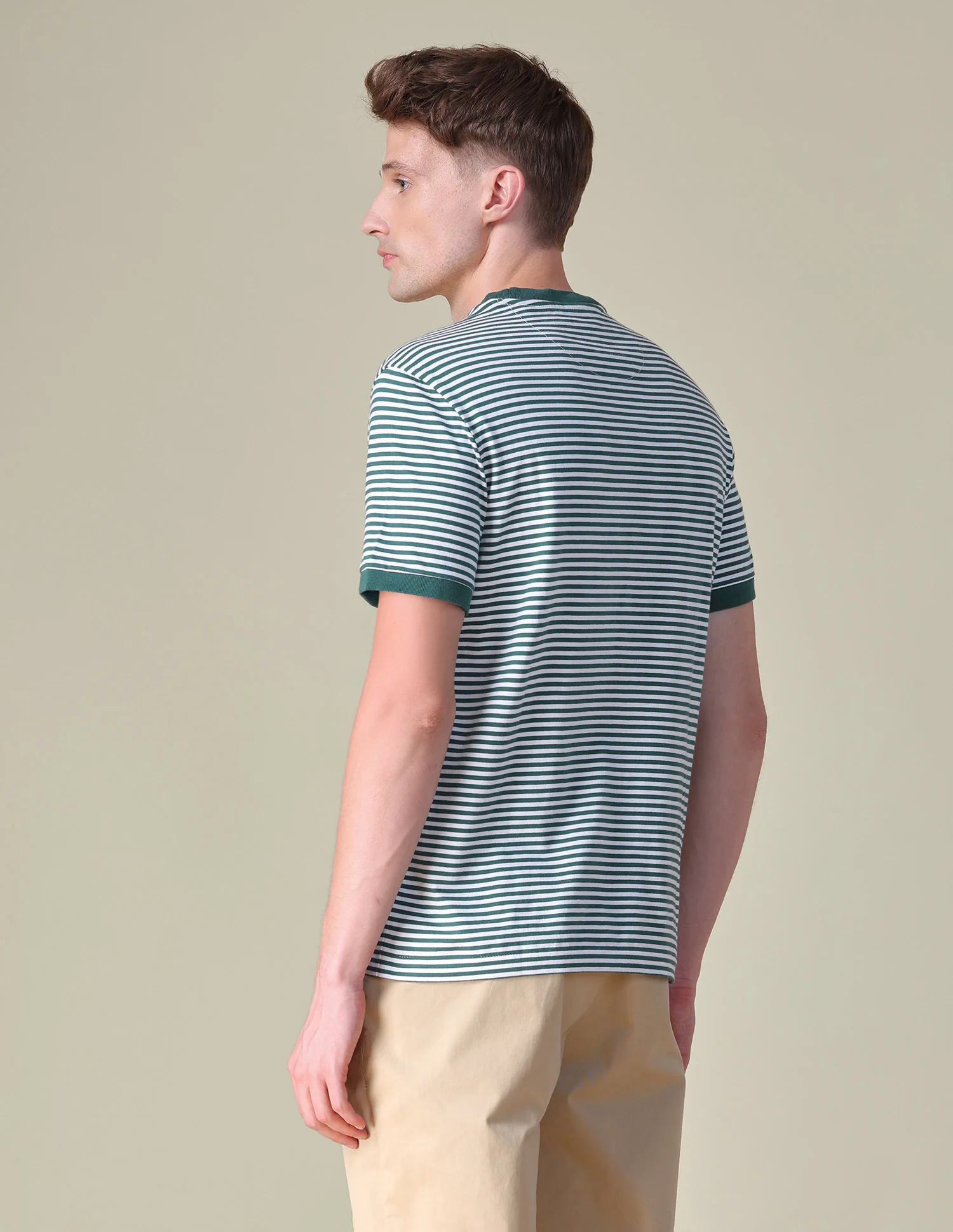 Horizontal Striped Slim Fit T-Shirt - Image 5
