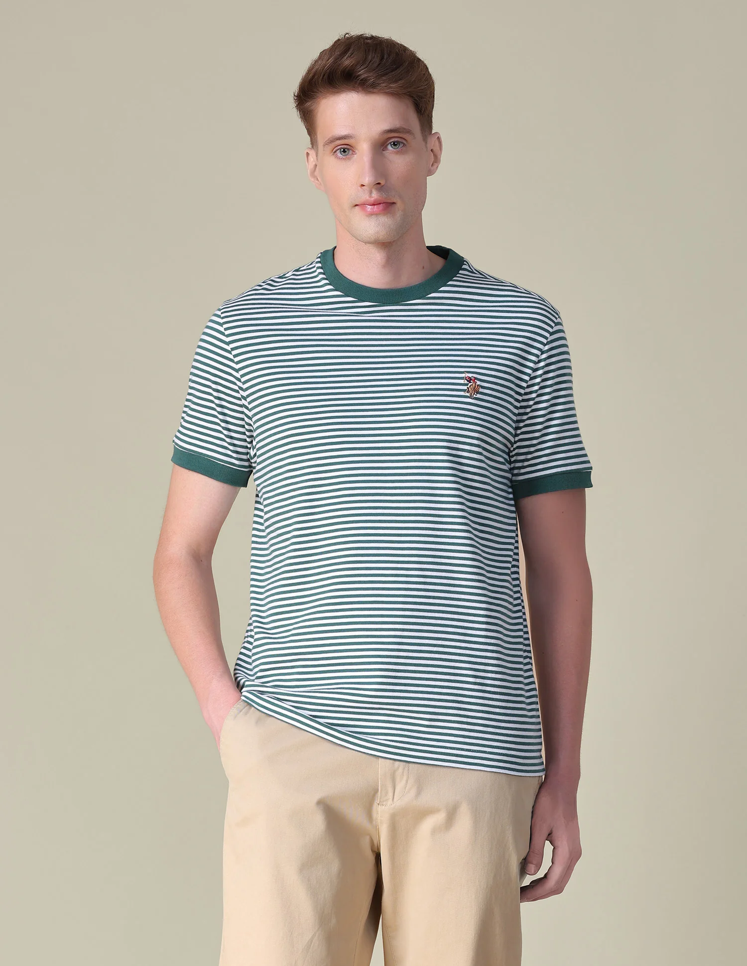 Horizontal Striped Slim Fit T-Shirt - Image 6