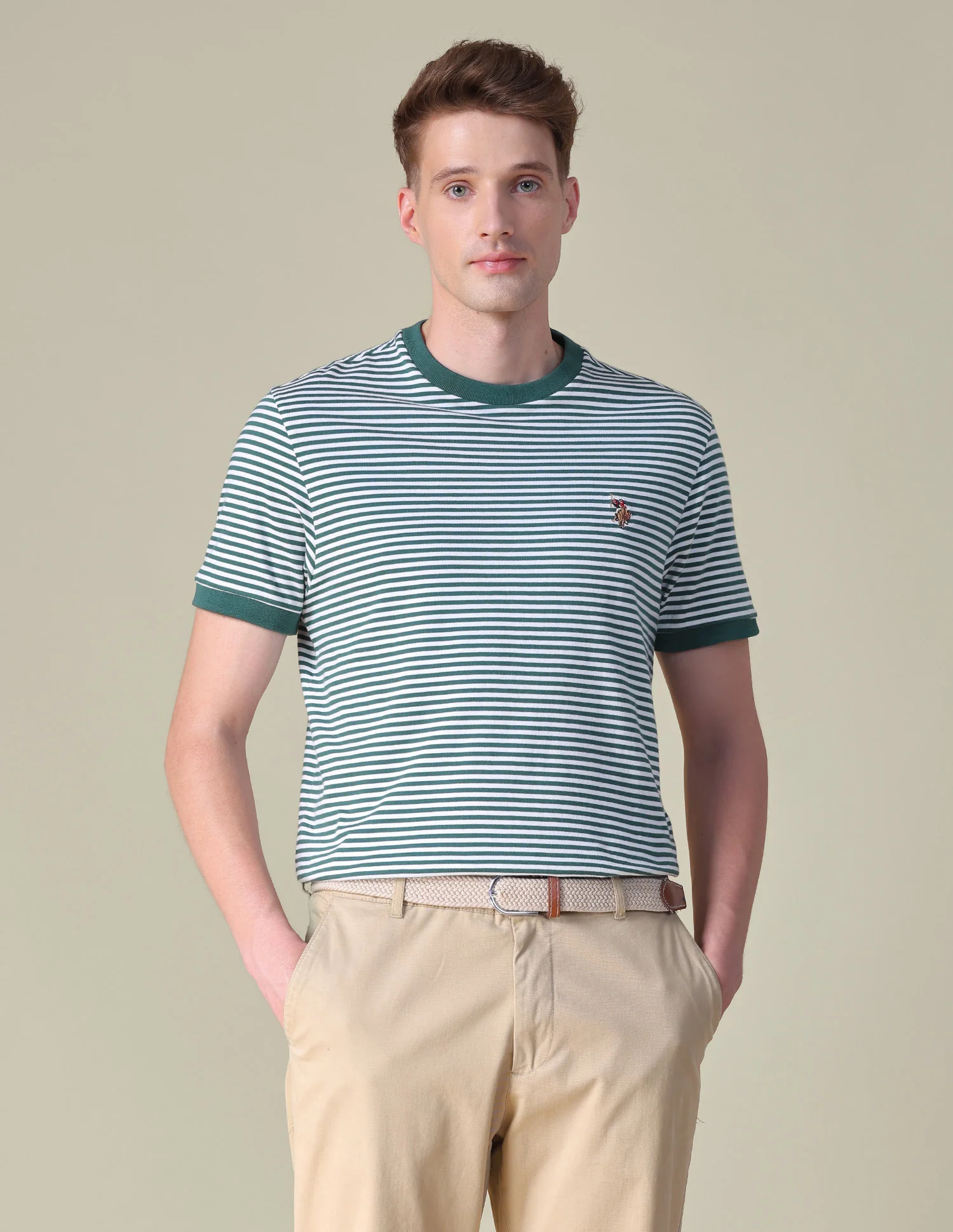 Horizontal Striped Slim Fit T-Shirt - Image 8