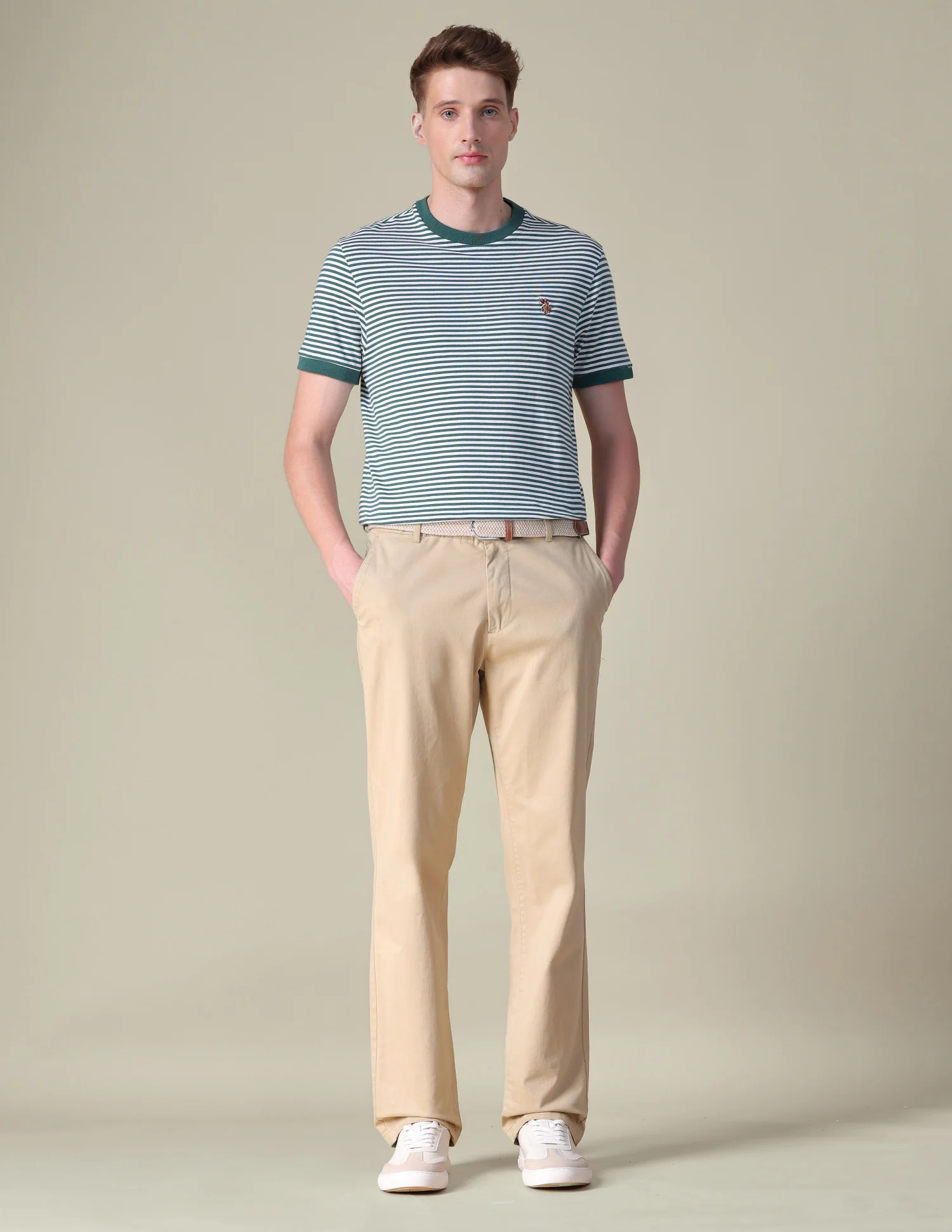 Horizontal Striped Slim Fit T-Shirt - Image 9