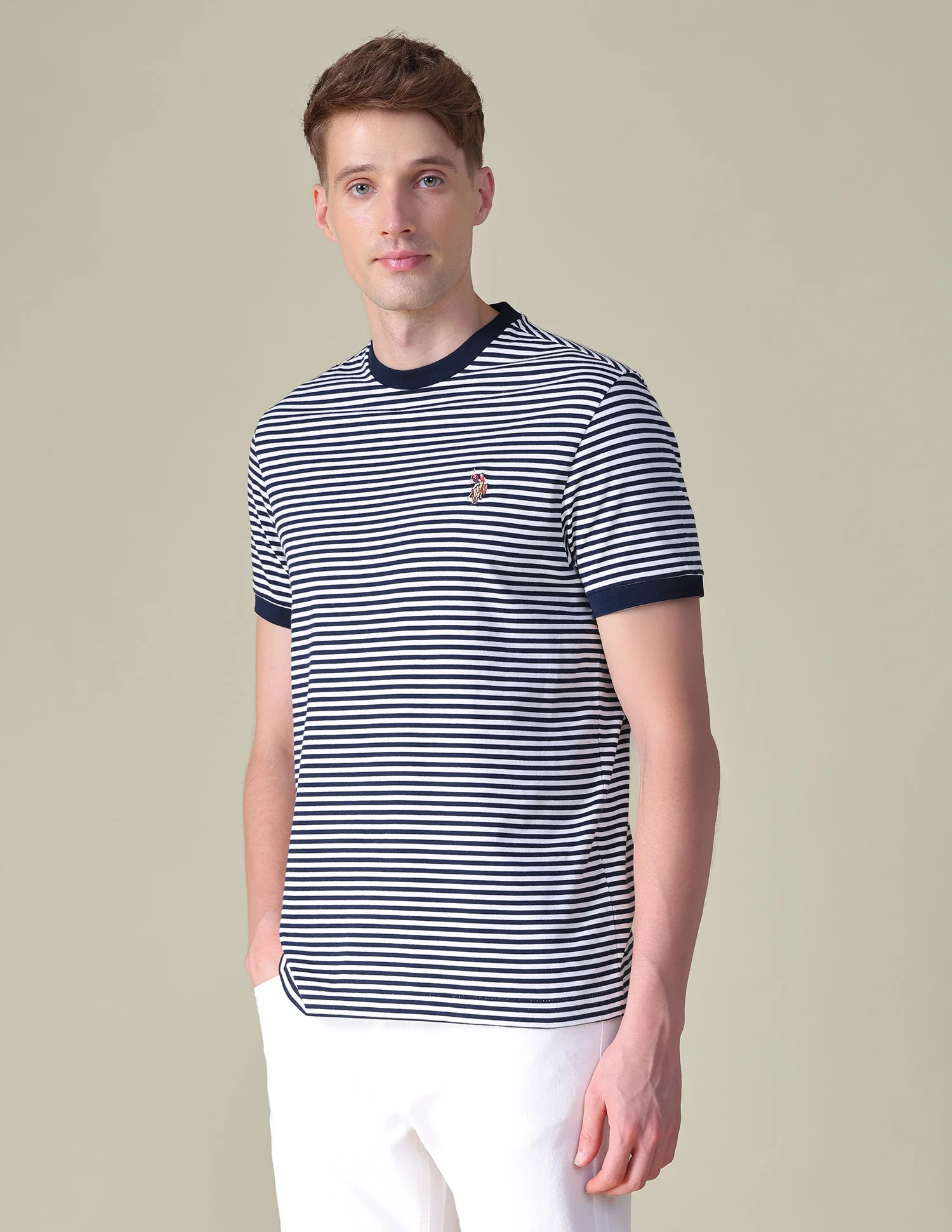 Horizontal Striped Slim Fit T-Shirt - Image 4
