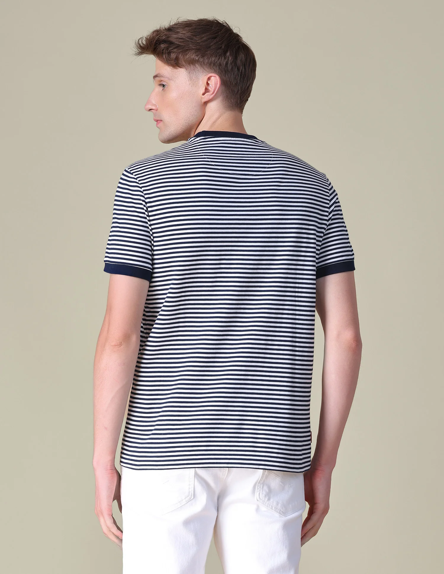 Horizontal Striped Slim Fit T-Shirt - Image 5