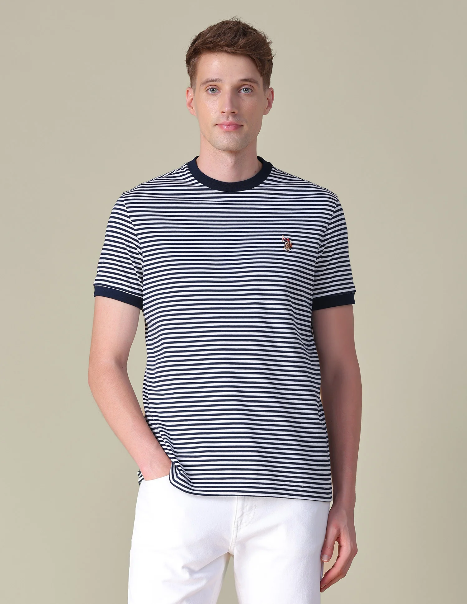 Horizontal Striped Slim Fit T-Shirt - Image 6