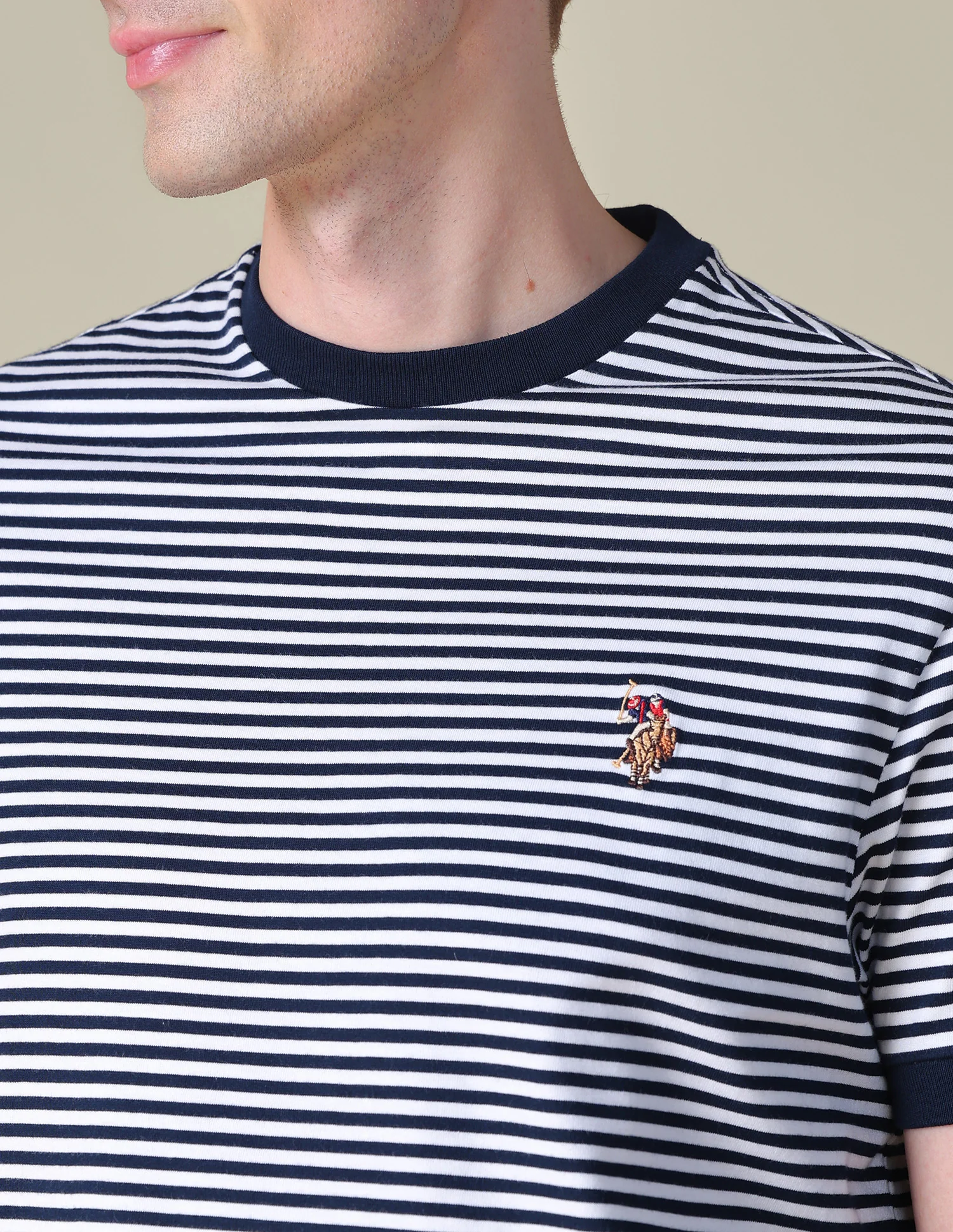 Horizontal Striped Slim Fit T-Shirt - Image 7