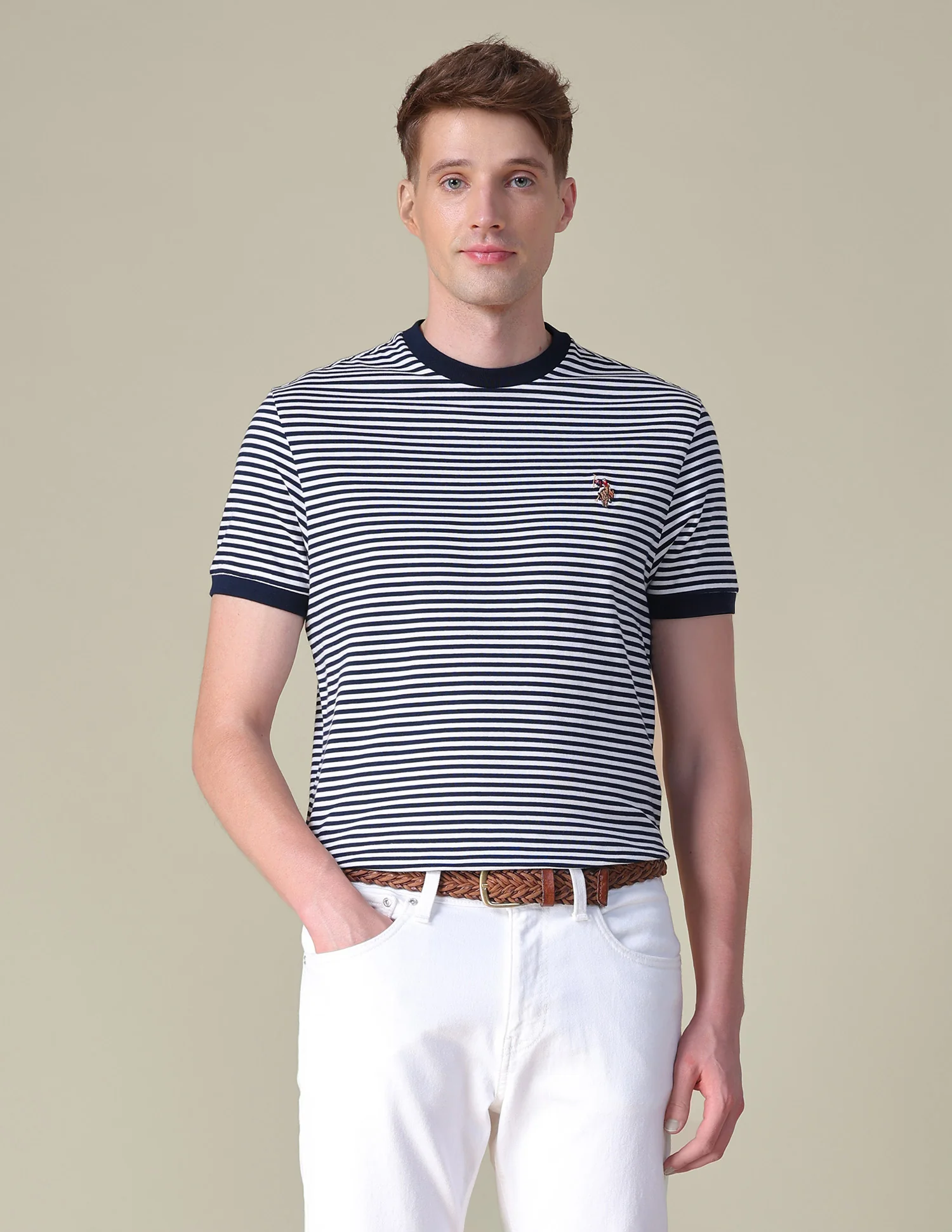 Horizontal Striped Slim Fit T-Shirt - Image 8