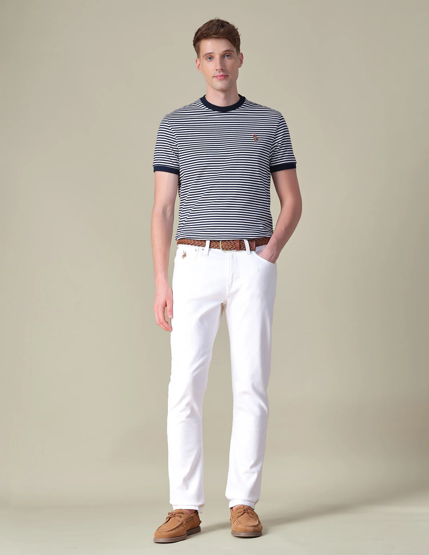 Horizontal Striped Slim Fit T-Shirt - Image 9