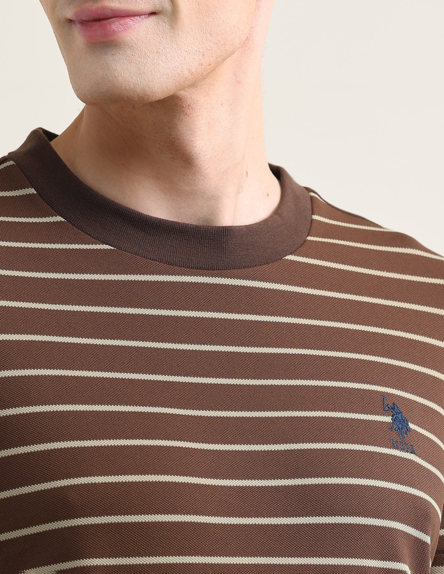 Horizontal Striped Slim Fit T-Shirt - Image 7
