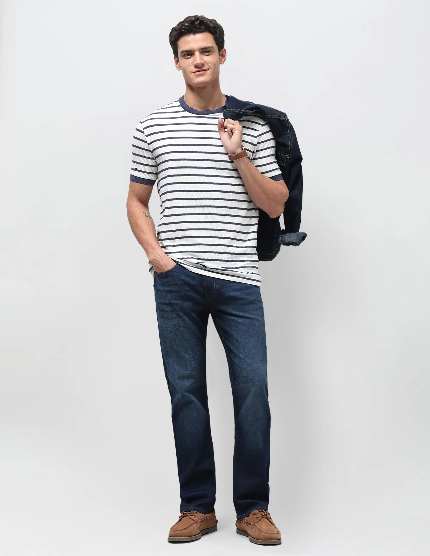 Horizontal Striped Slim Fit T-Shirt - Image 3