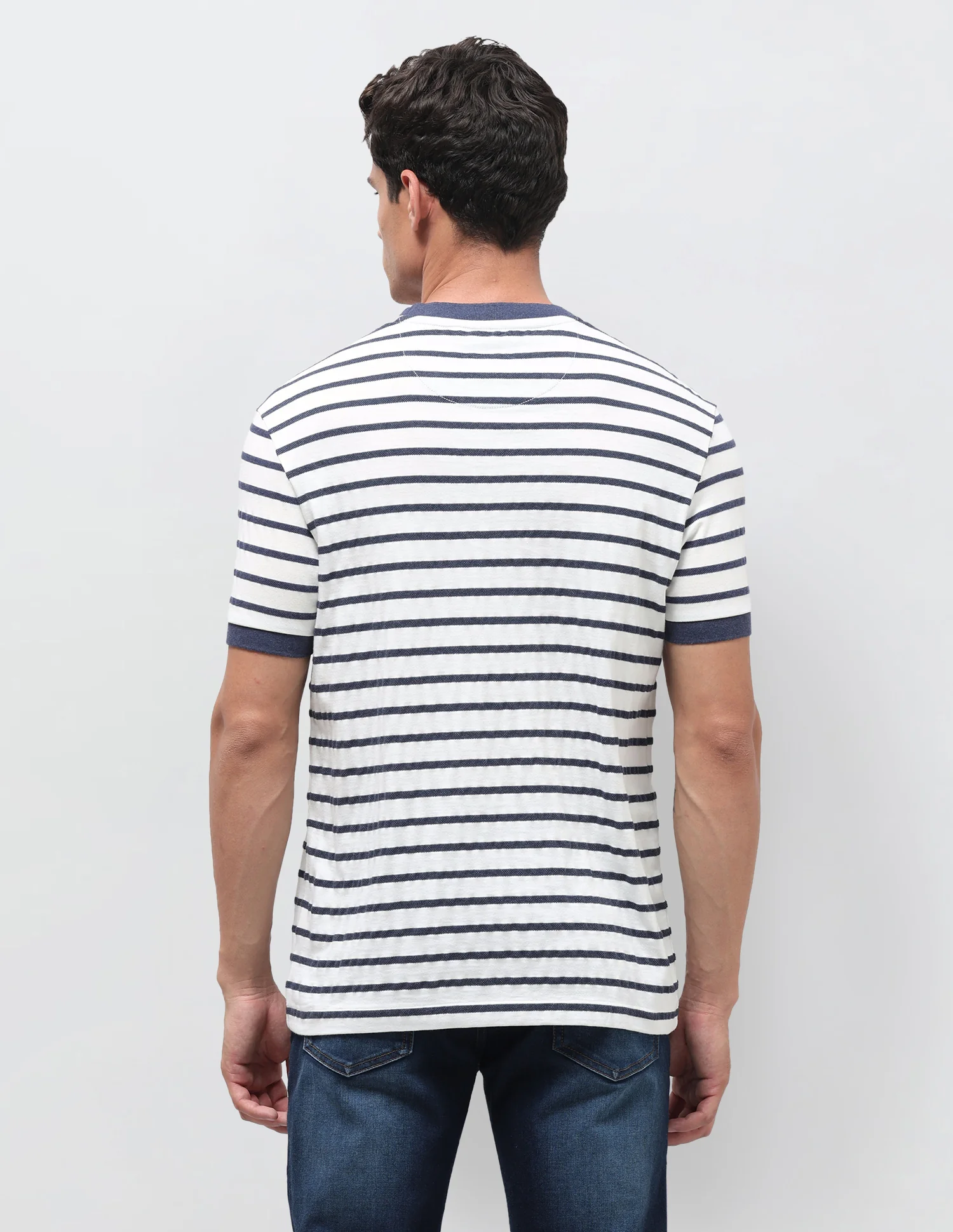 Horizontal Striped Slim Fit T-Shirt - Image 5