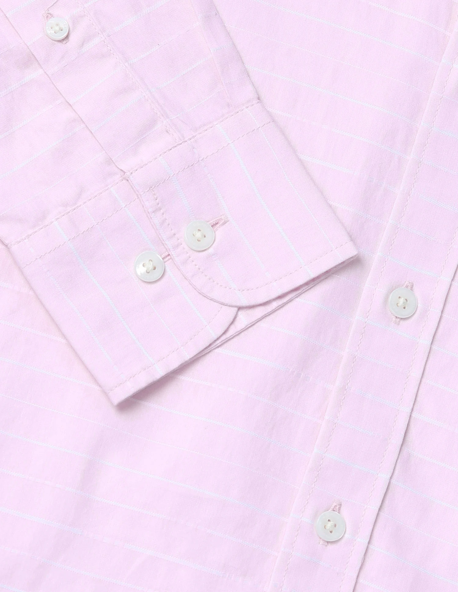 Horizontal Striped Tailored Fit Shirt - Image 8