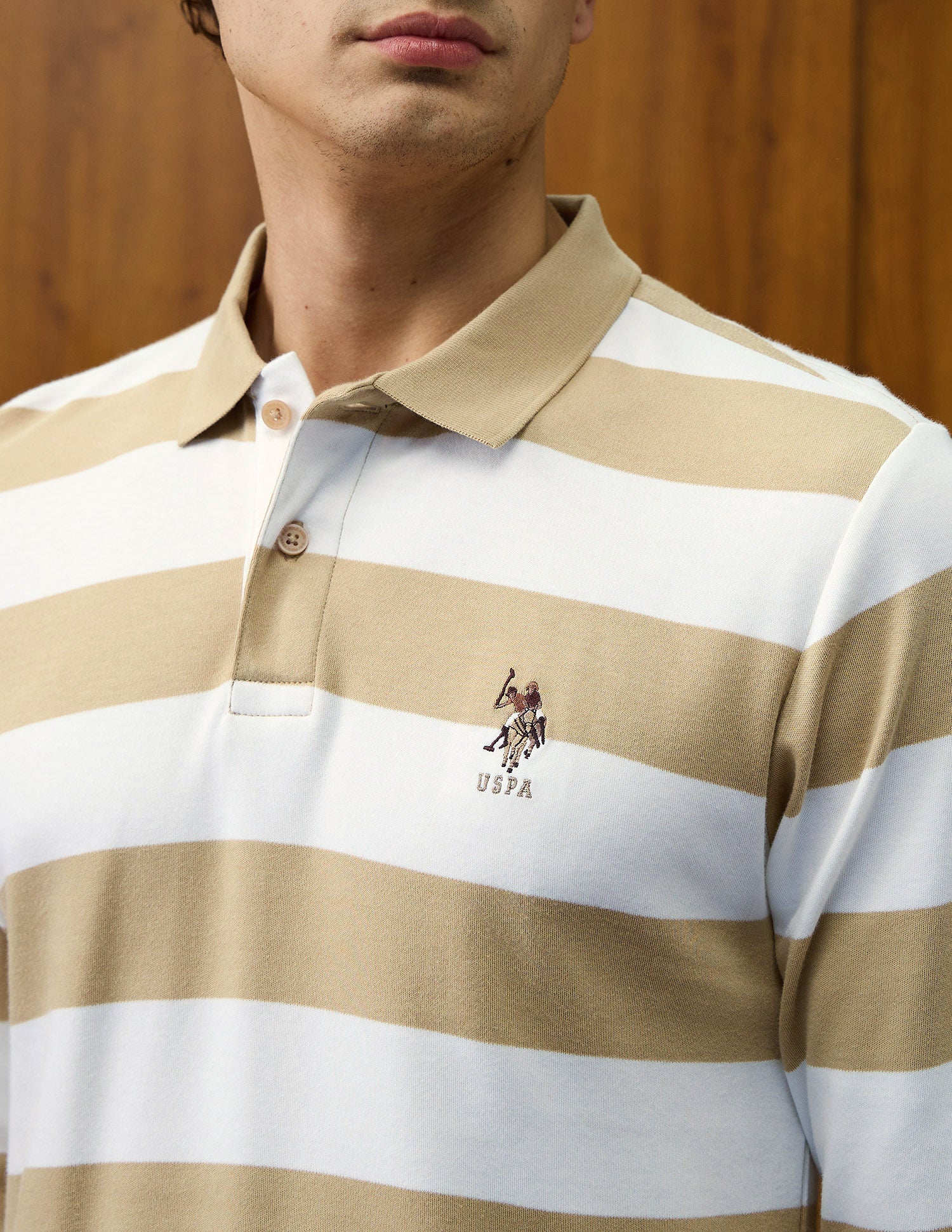 Horizontal Striped Varsity Theatre Polo Shirt - Image 6