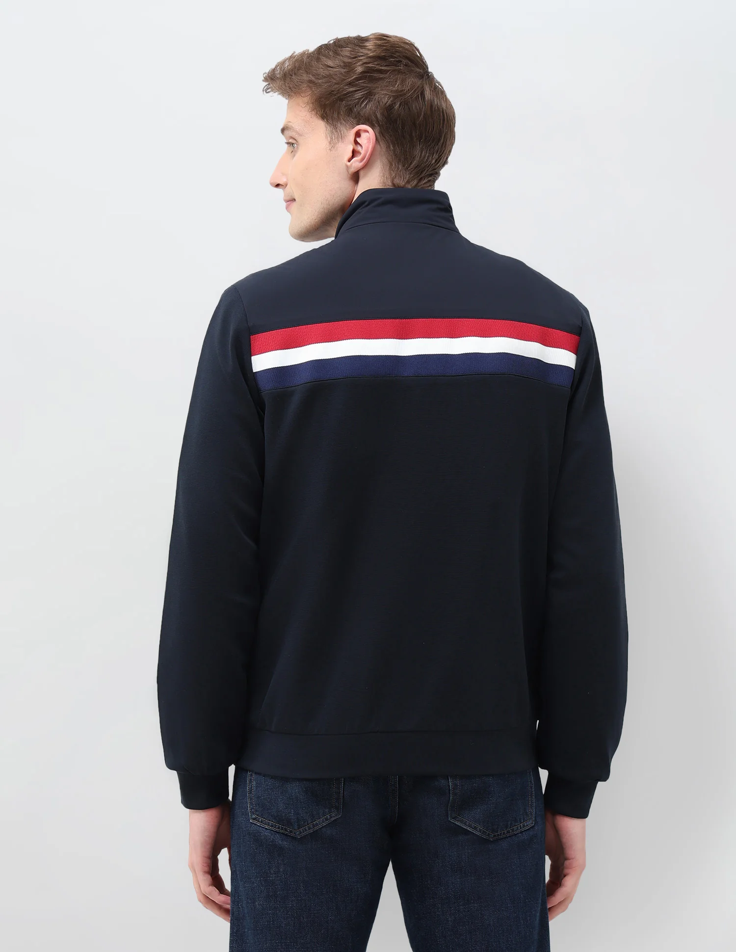 Horizontal Stripes Regular Fit Casual Jacket - Image 5
