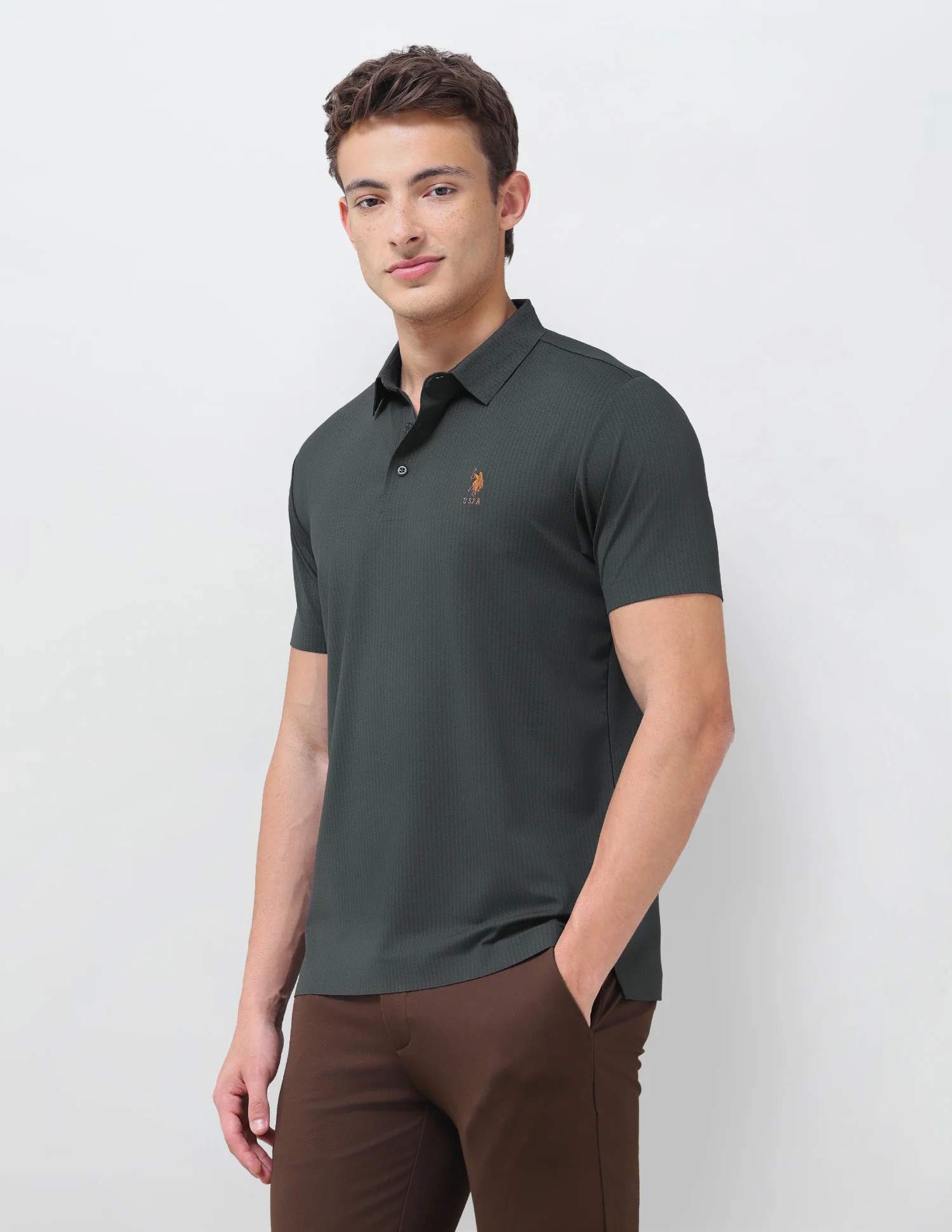 Jacquard Slim Fit Polo Shirt - Image 4