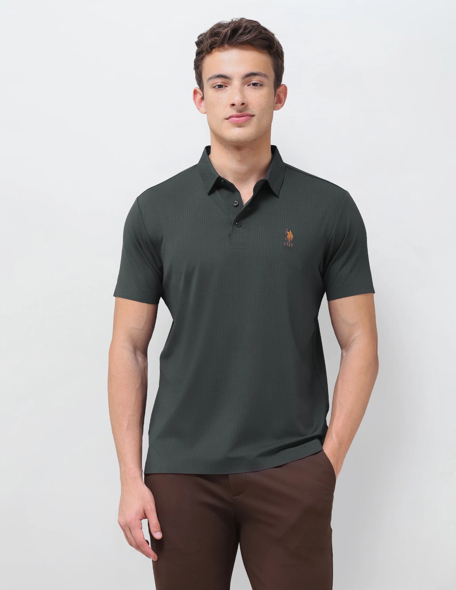 Jacquard Slim Fit Polo Shirt - Image 6