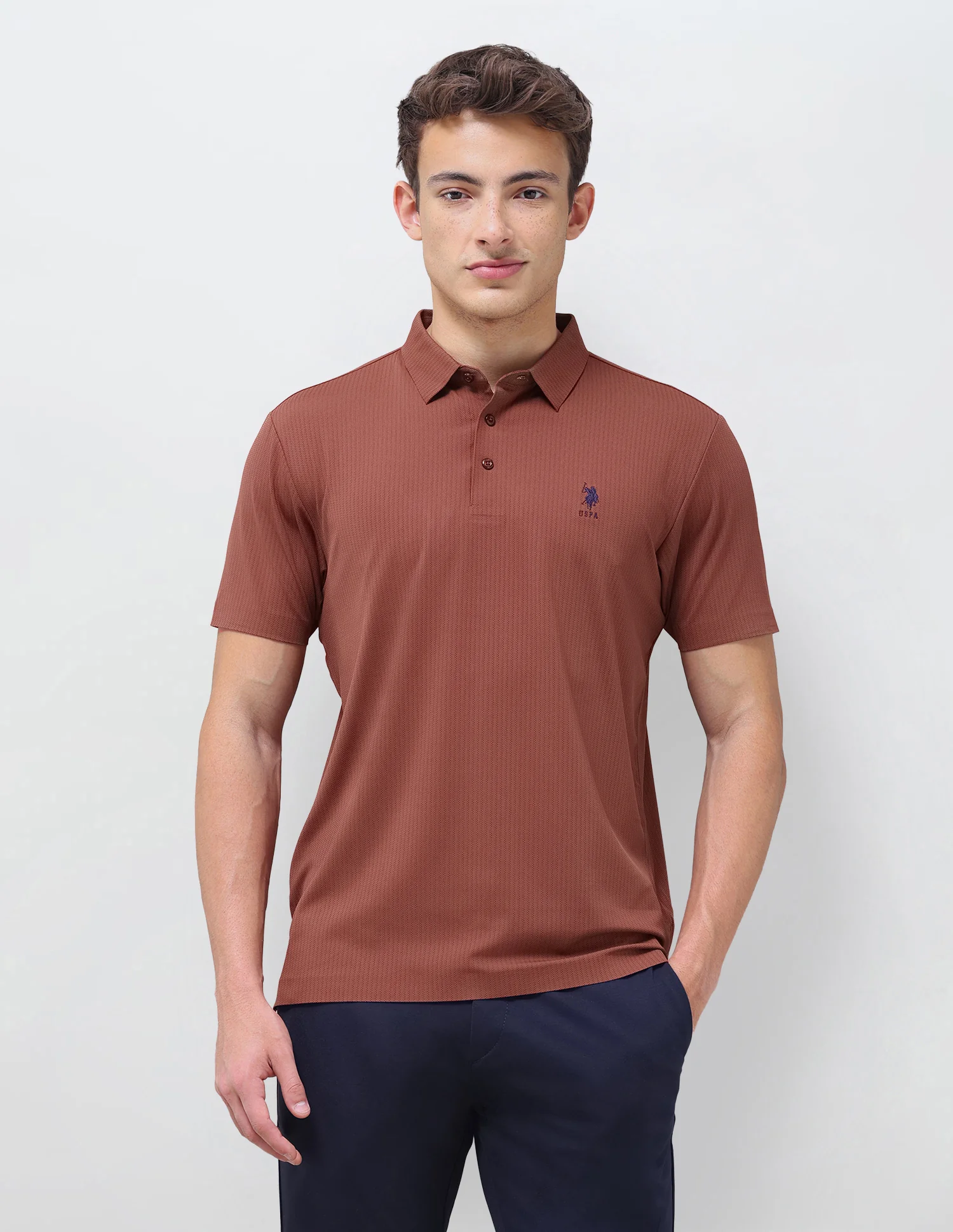 Jacquard Slim Fit Polo Shirt - Image 6