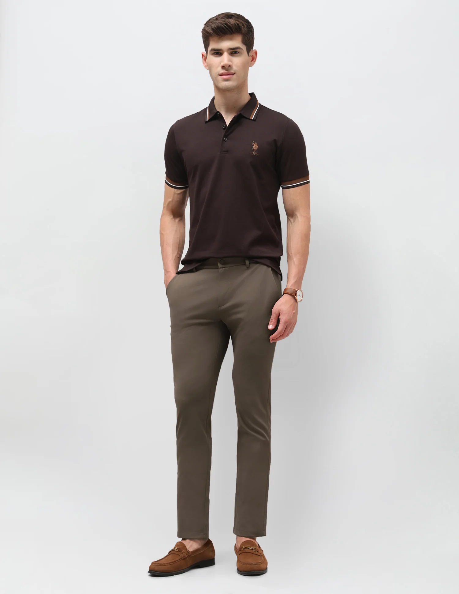 Knitted Austin Slim Fit Trousers - Image 3