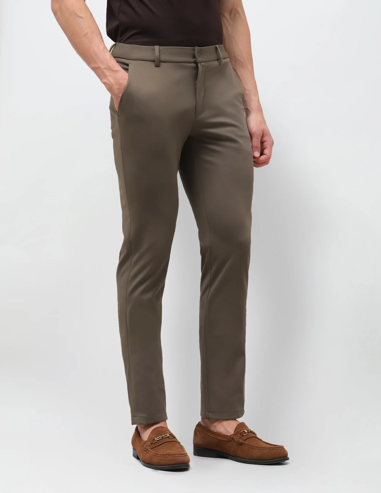 Knitted Austin Slim Fit Trousers - Image 4
