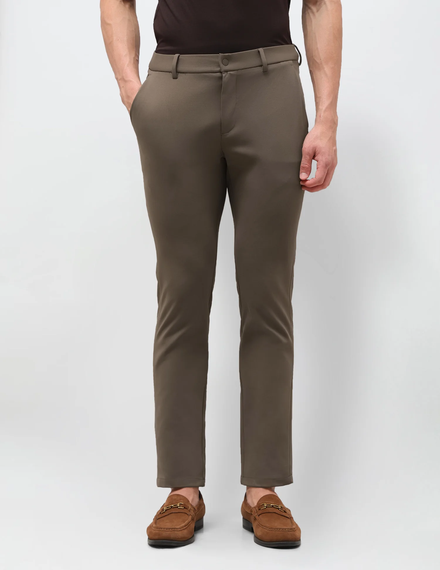 Knitted Austin Slim Fit Trousers - Image 6
