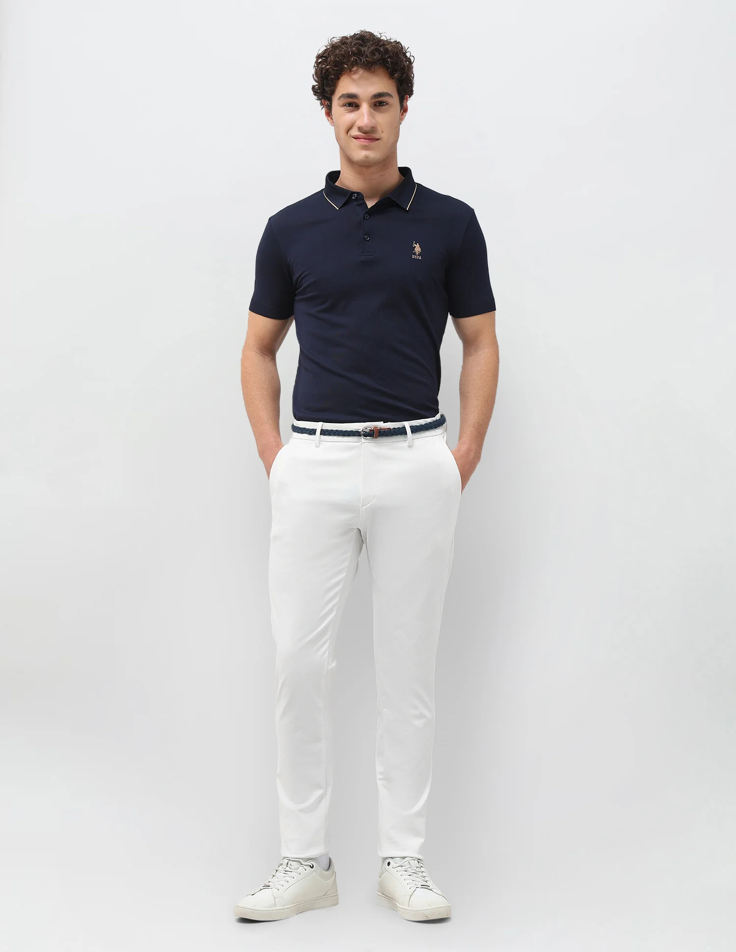 Knitted Austin Slim Fit Trousers - Image 3