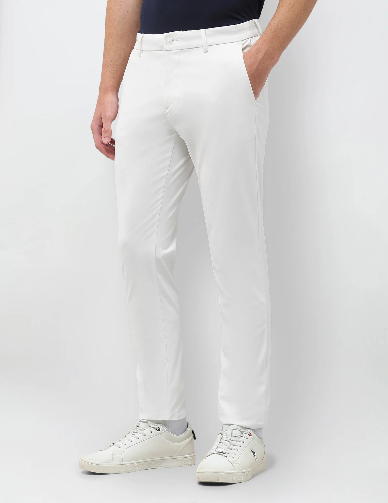 Knitted Austin Slim Fit Trousers - Image 4