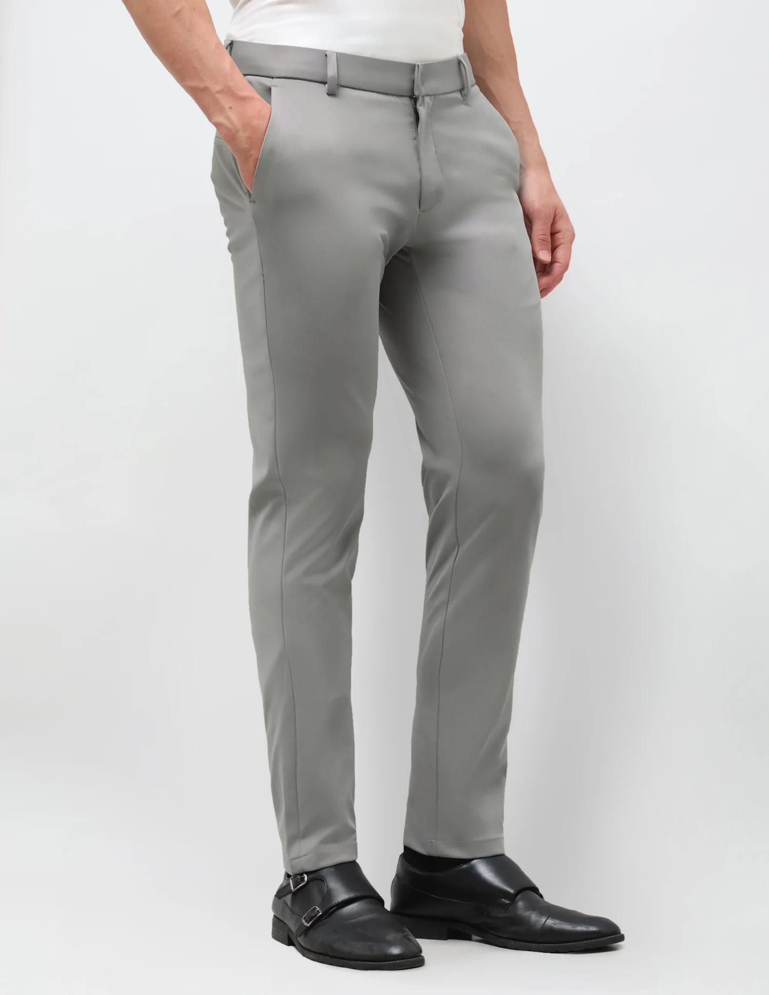 Knitted Austin Slim Fit Trousers - Image 4