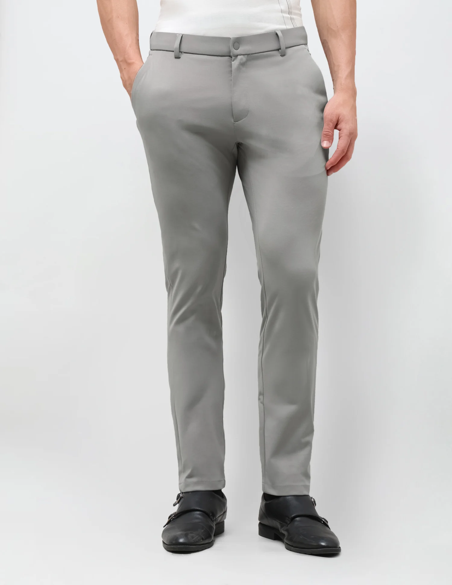 Knitted Austin Slim Fit Trousers - Image 6