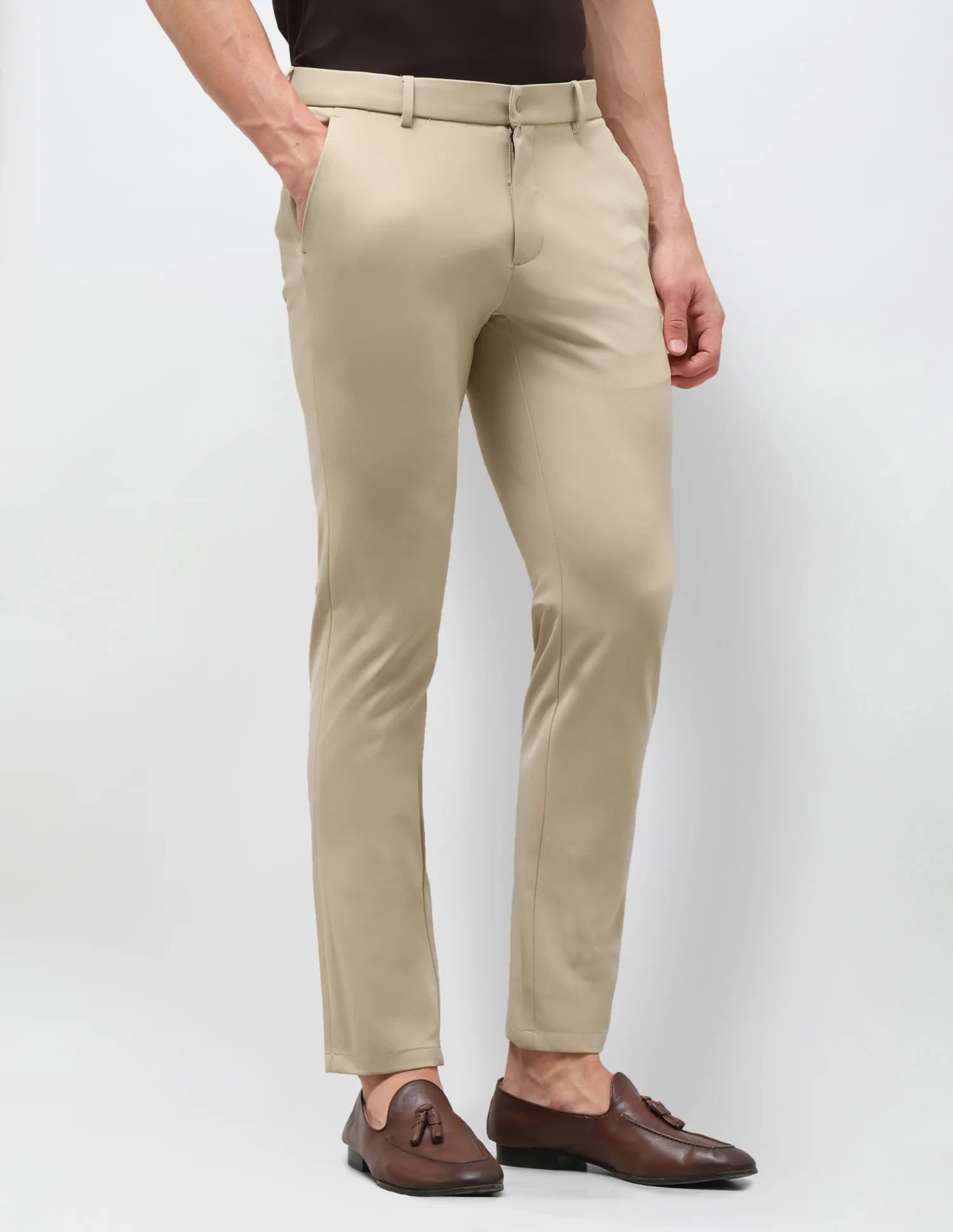 Knitted Austin Slim Fit Trousers - Image 4