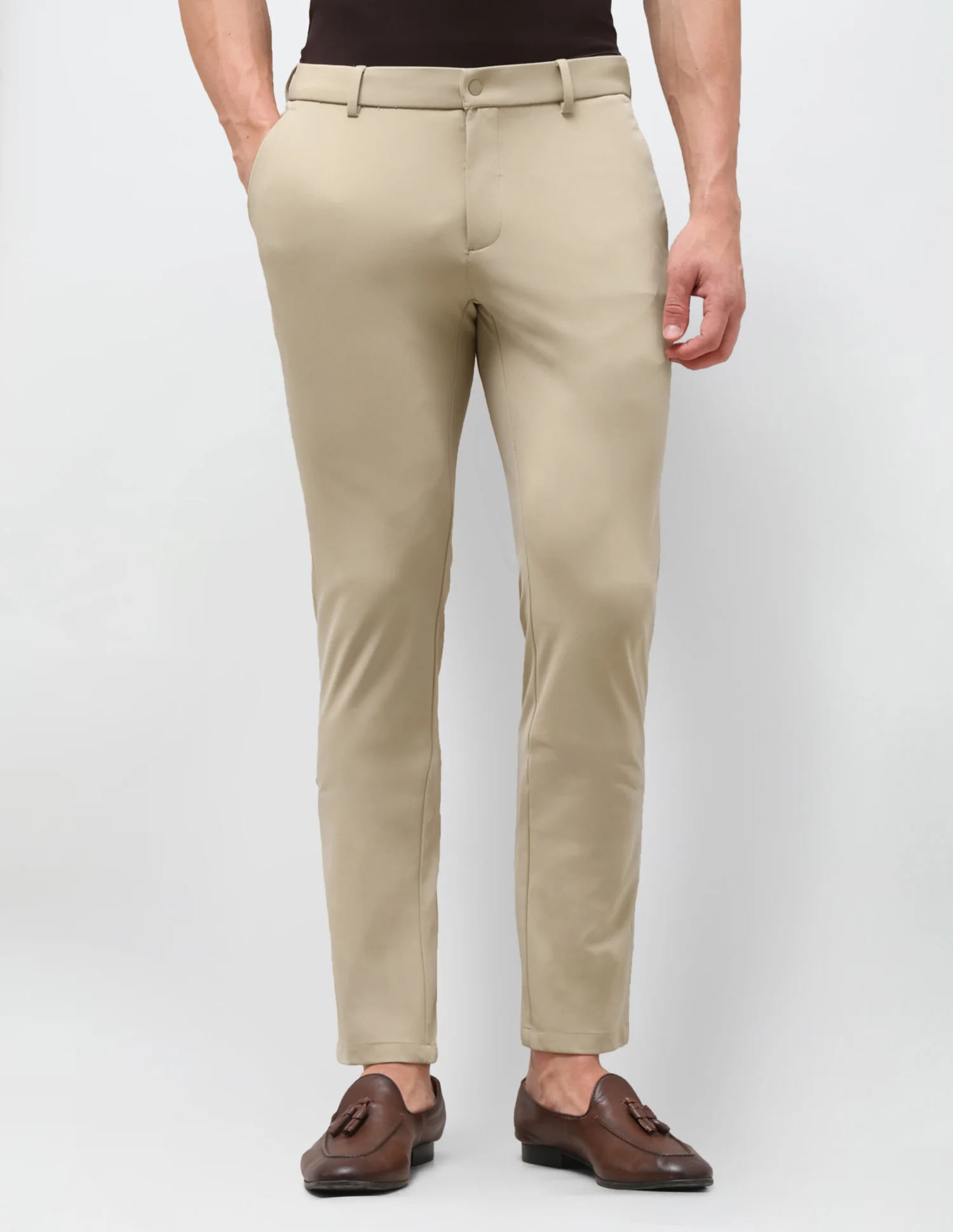 Knitted Austin Slim Fit Trousers - Image 6