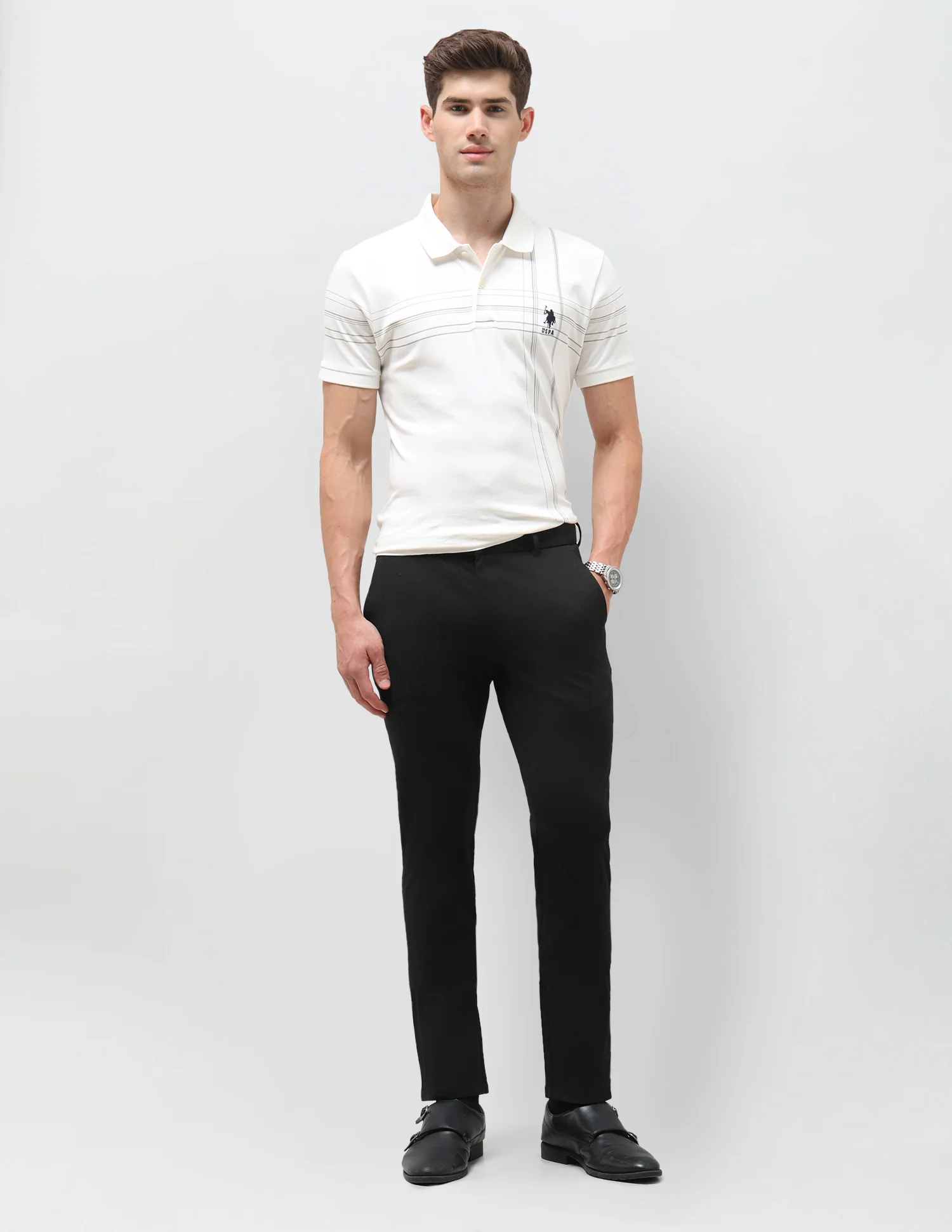 Knitted Austin Slim Fit Trousers - Image 3