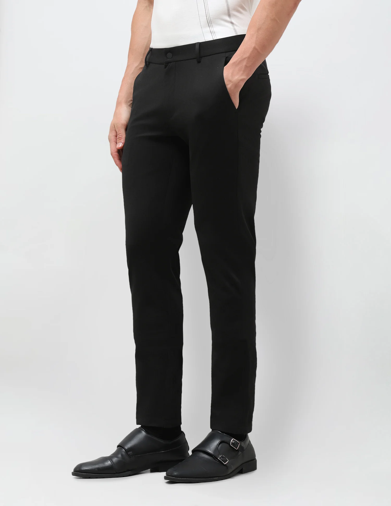 Knitted Austin Slim Fit Trousers - Image 4