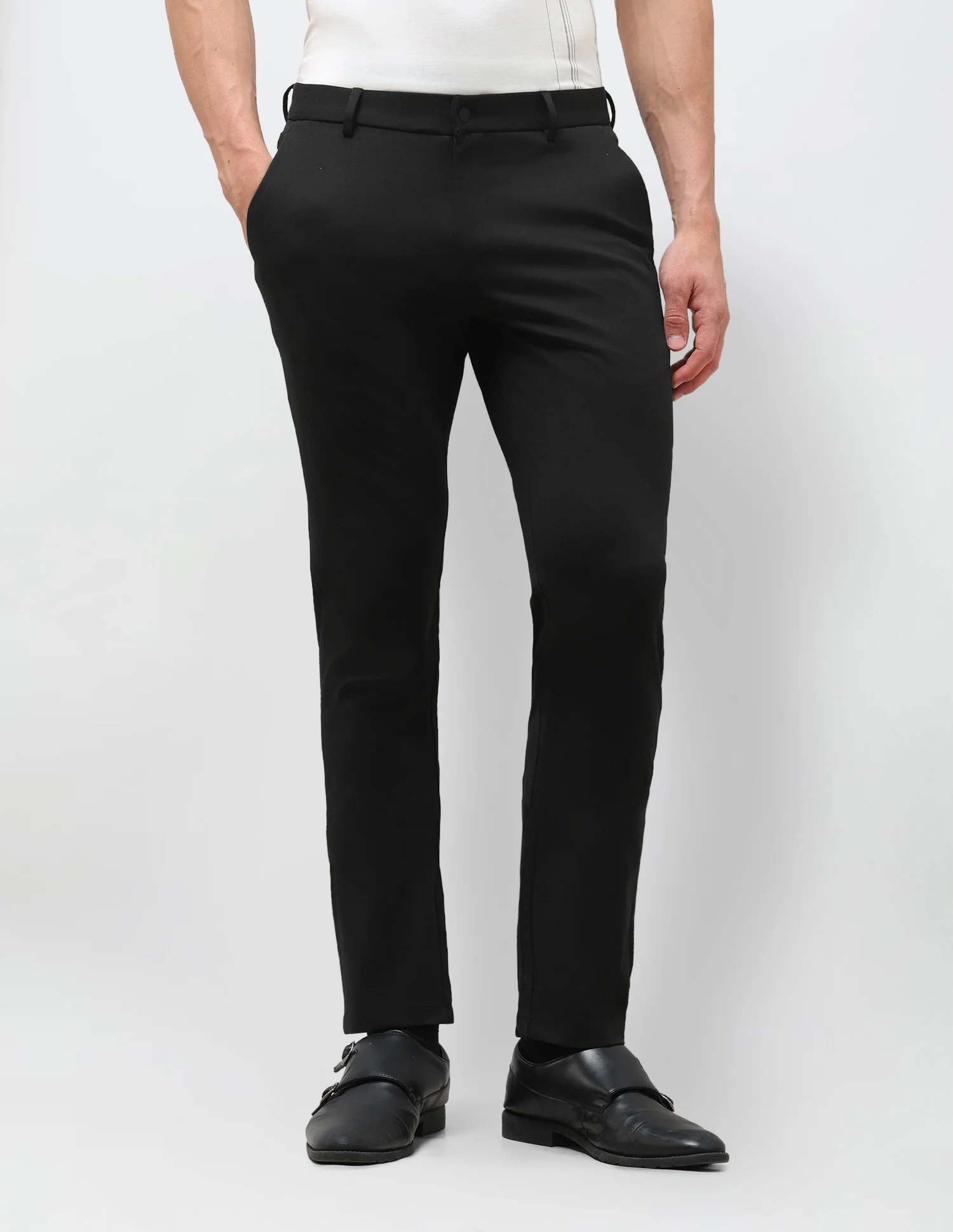 Knitted Austin Slim Fit Trousers - Image 6
