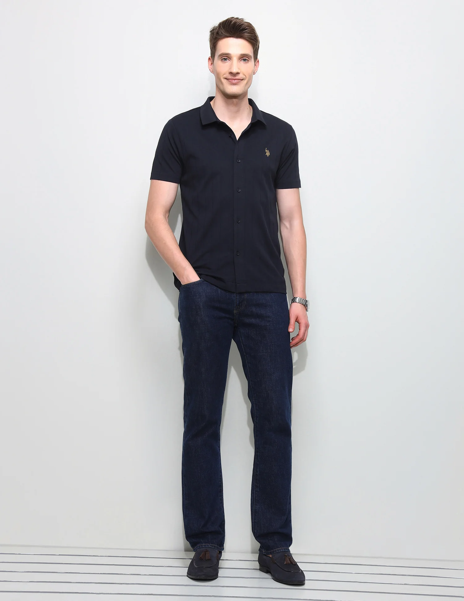Knitted Slim Fit Shirt - Image 3