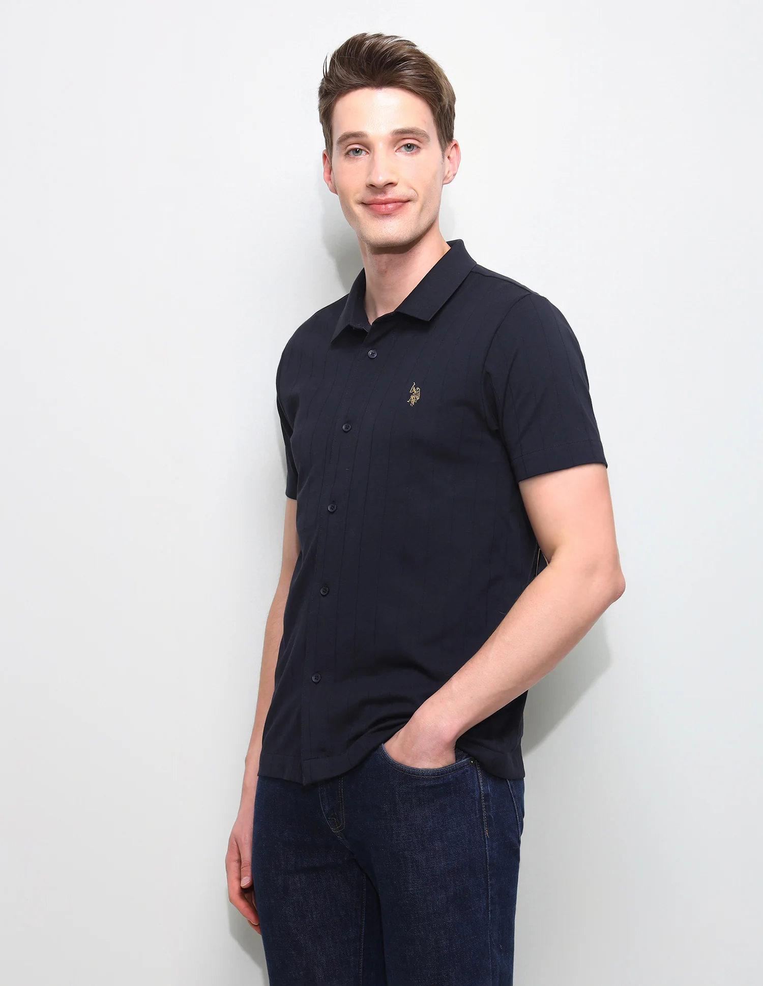 Knitted Slim Fit Shirt - Image 4
